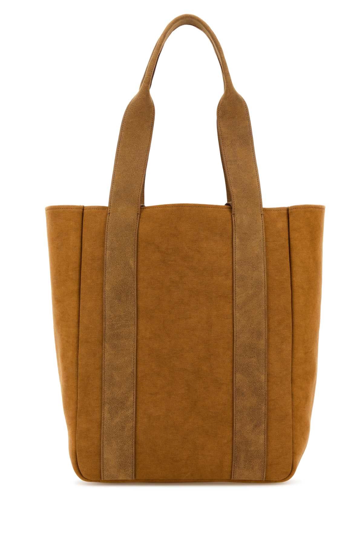 Jw Anderson Women Camel Canvas Workwear Shopping Bag J.W. ANDERSON