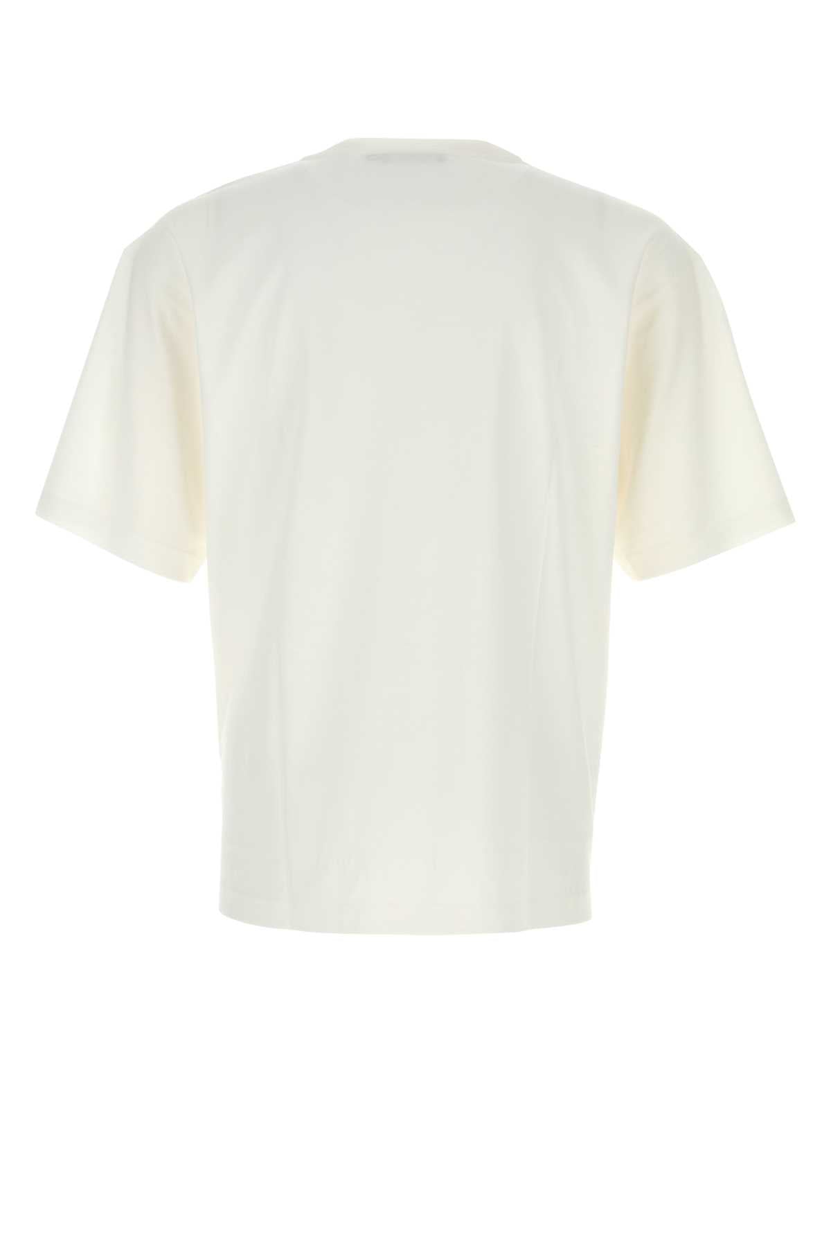 Dolce & Gabbana Men White Cotton T-Shirt DOLCE & GABBANA