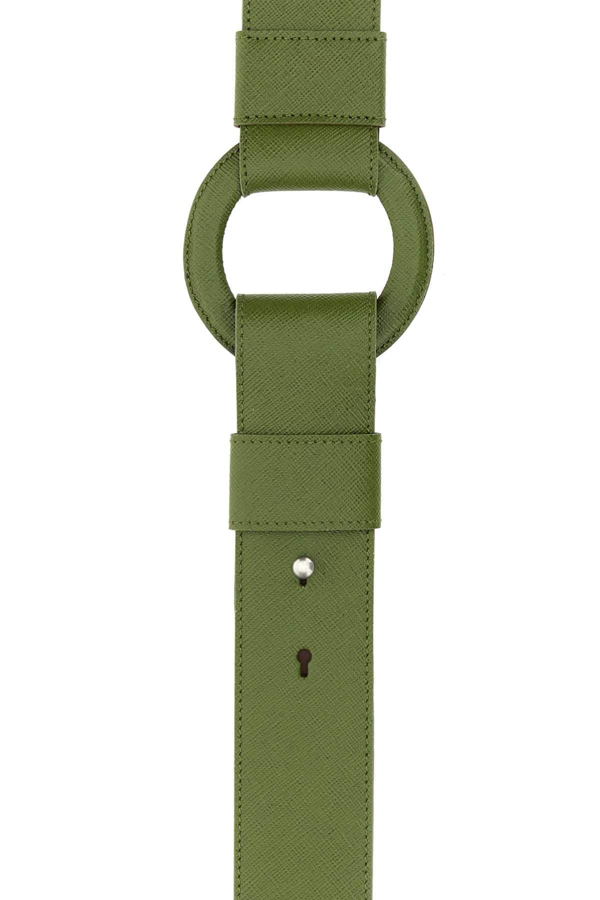 Prada Men Pistachio Green Leather Shoulder Strap PRADA
