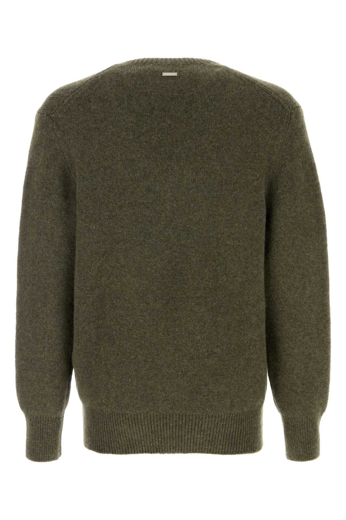 Salvatore Ferragamo Men Dark Green Cashmere Sweater FERRAGAMO