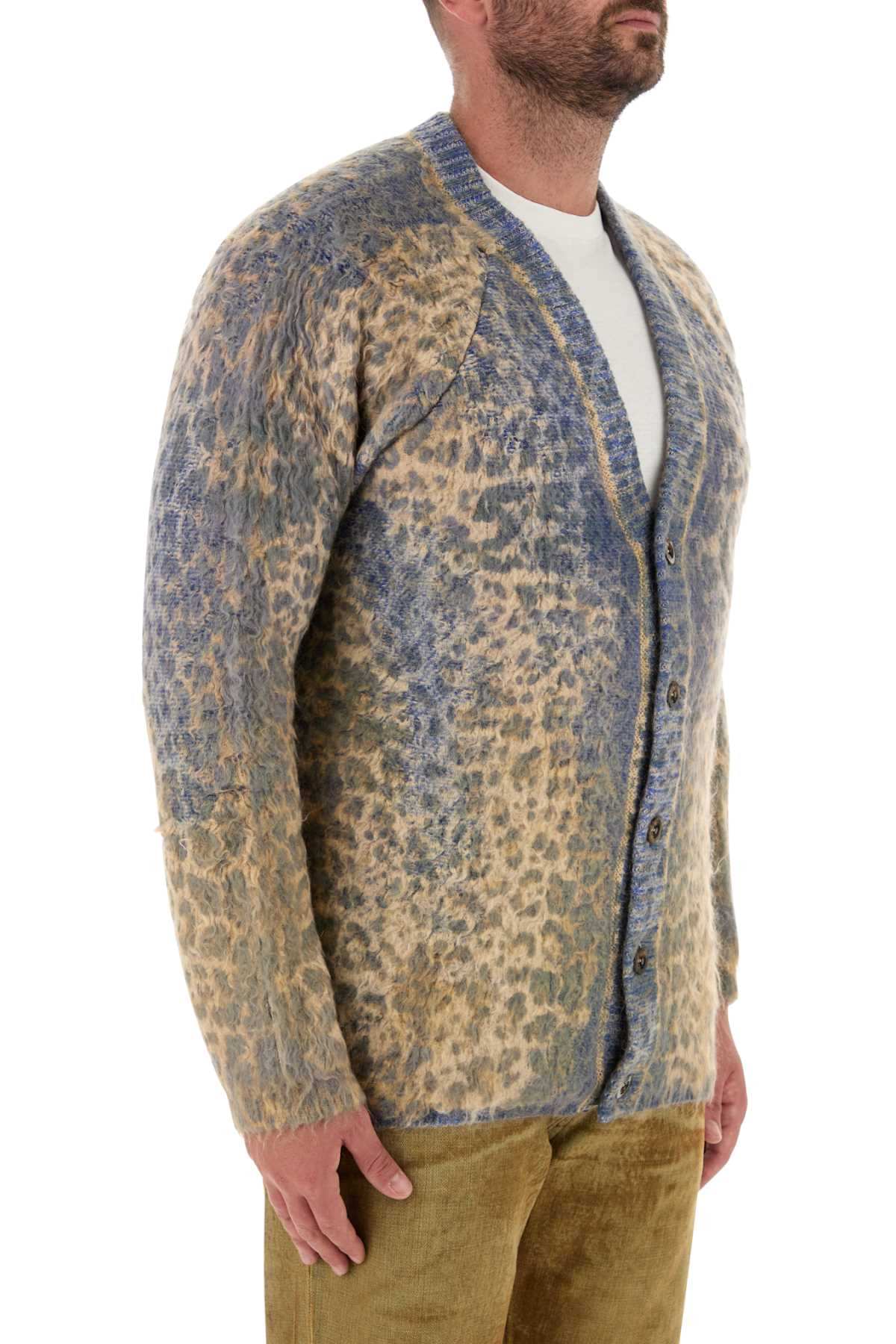 Diesel Men Printed Cotton Blend Cardigan DIESEL