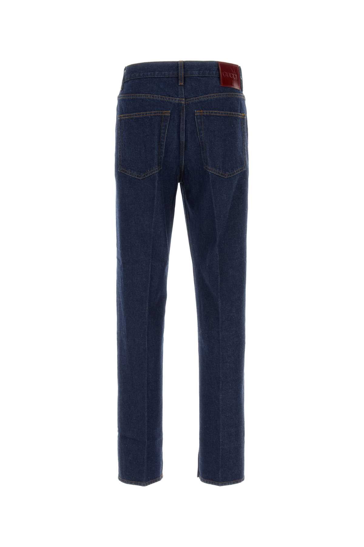 Gucci Men Dark Blue Denim Jeans GUCCI