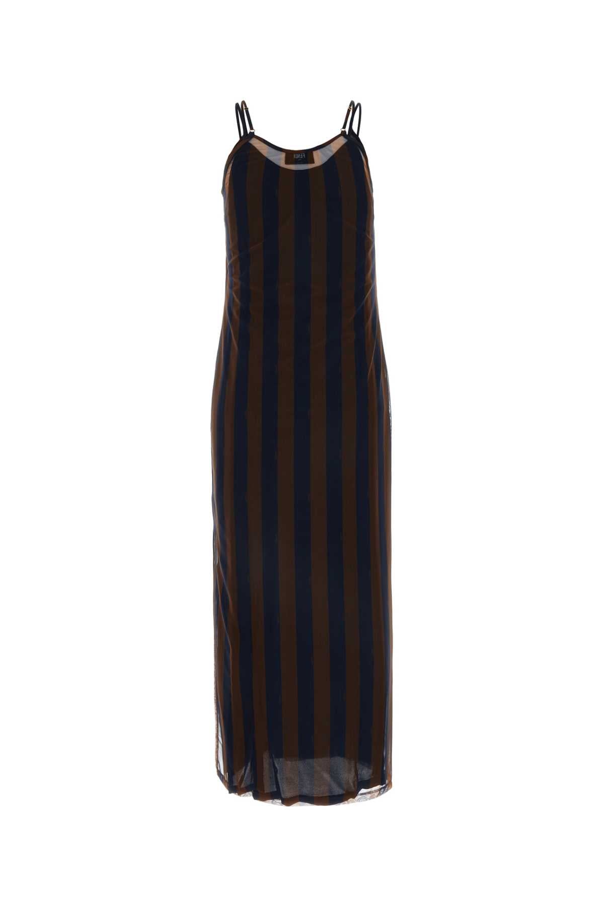 Fendi Women Printed Stretch Tulle Dress FENDI