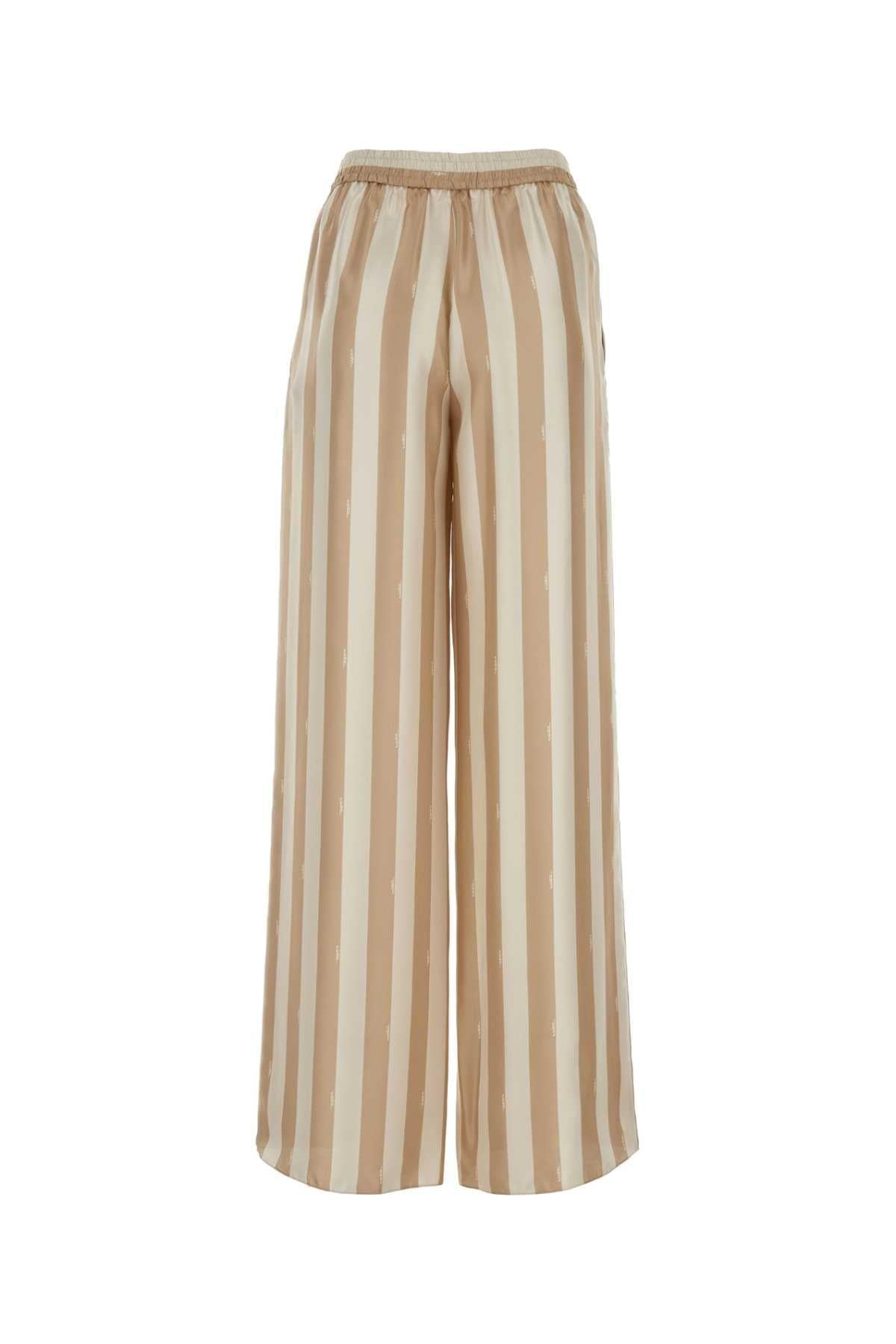 Fendi Women Printed Silk Palazzo Pant FENDI