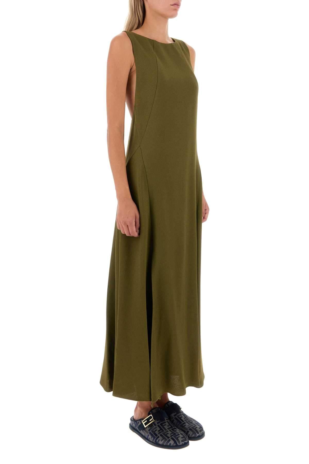Fendi Women Olive Green Sable Dress FENDI