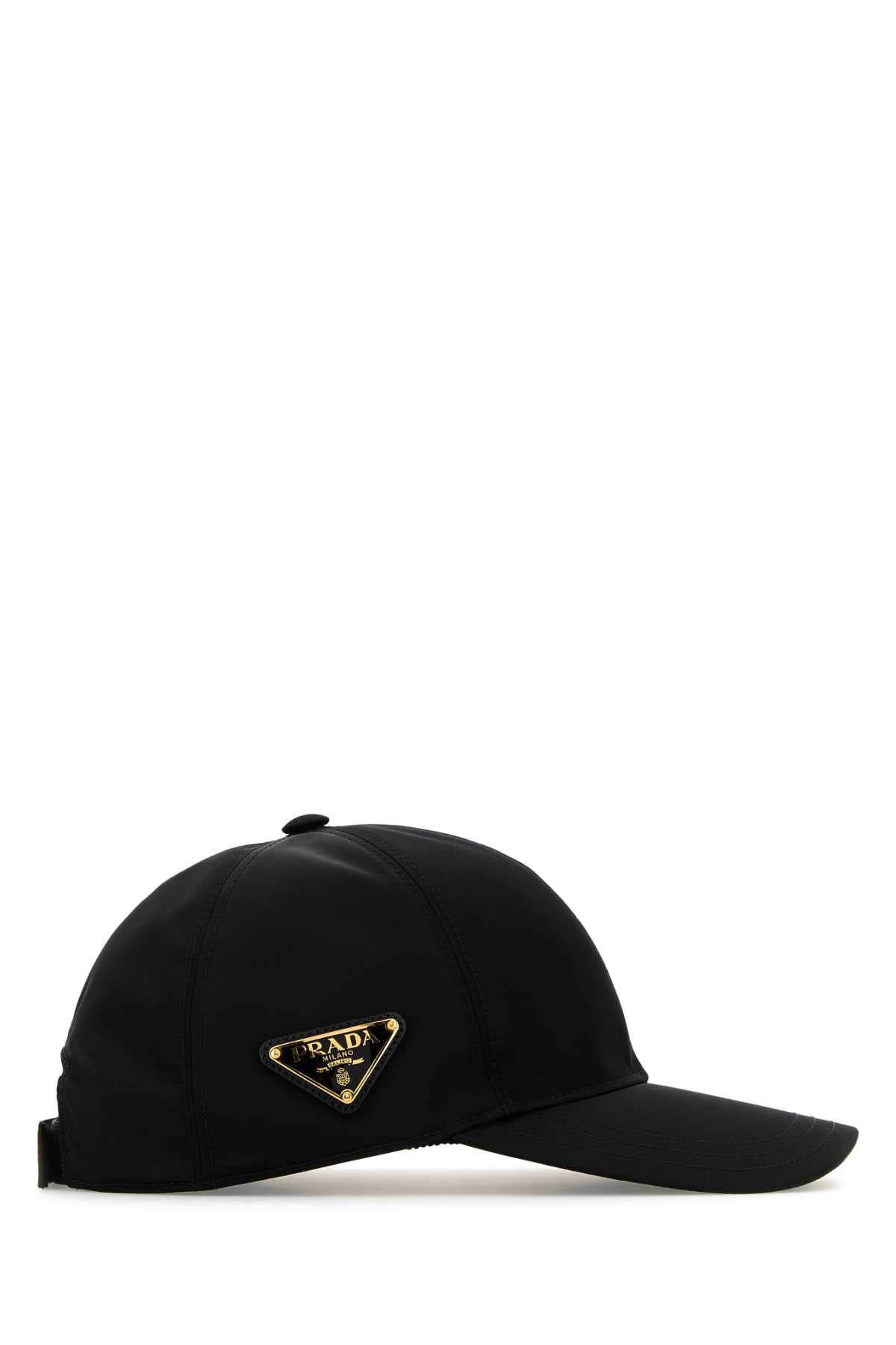Prada Women Black Re-Nylon Baseball Cap PRADA