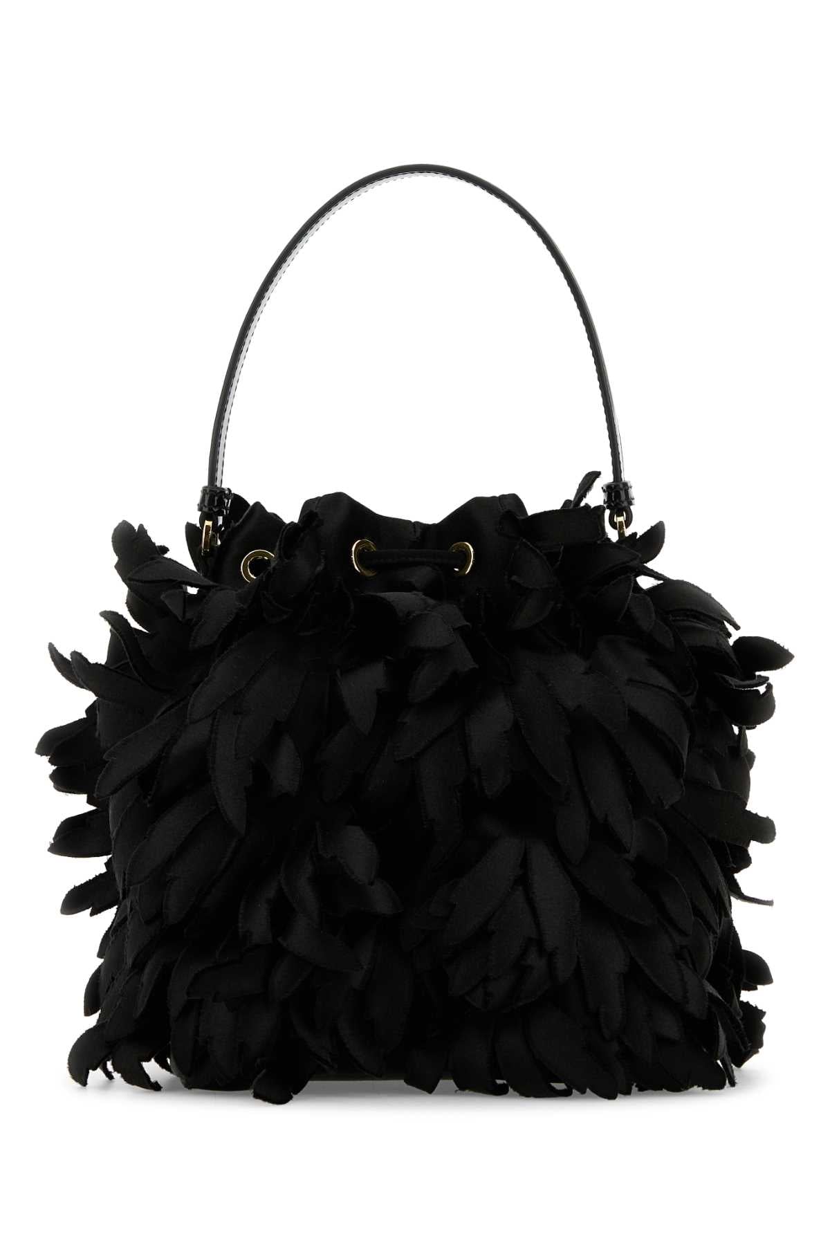 Prada Women Embellished Satin Mini Bucket Bag PRADA