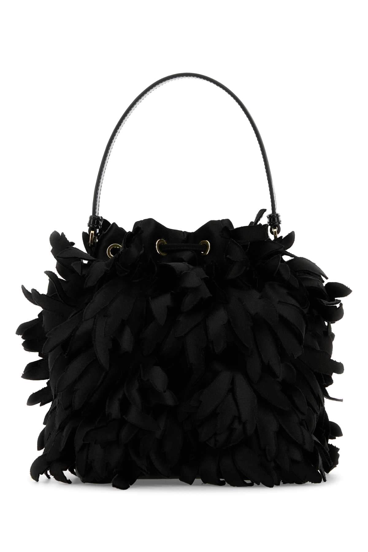Prada Women Embellished Satin Mini Bucket Bag PRADA