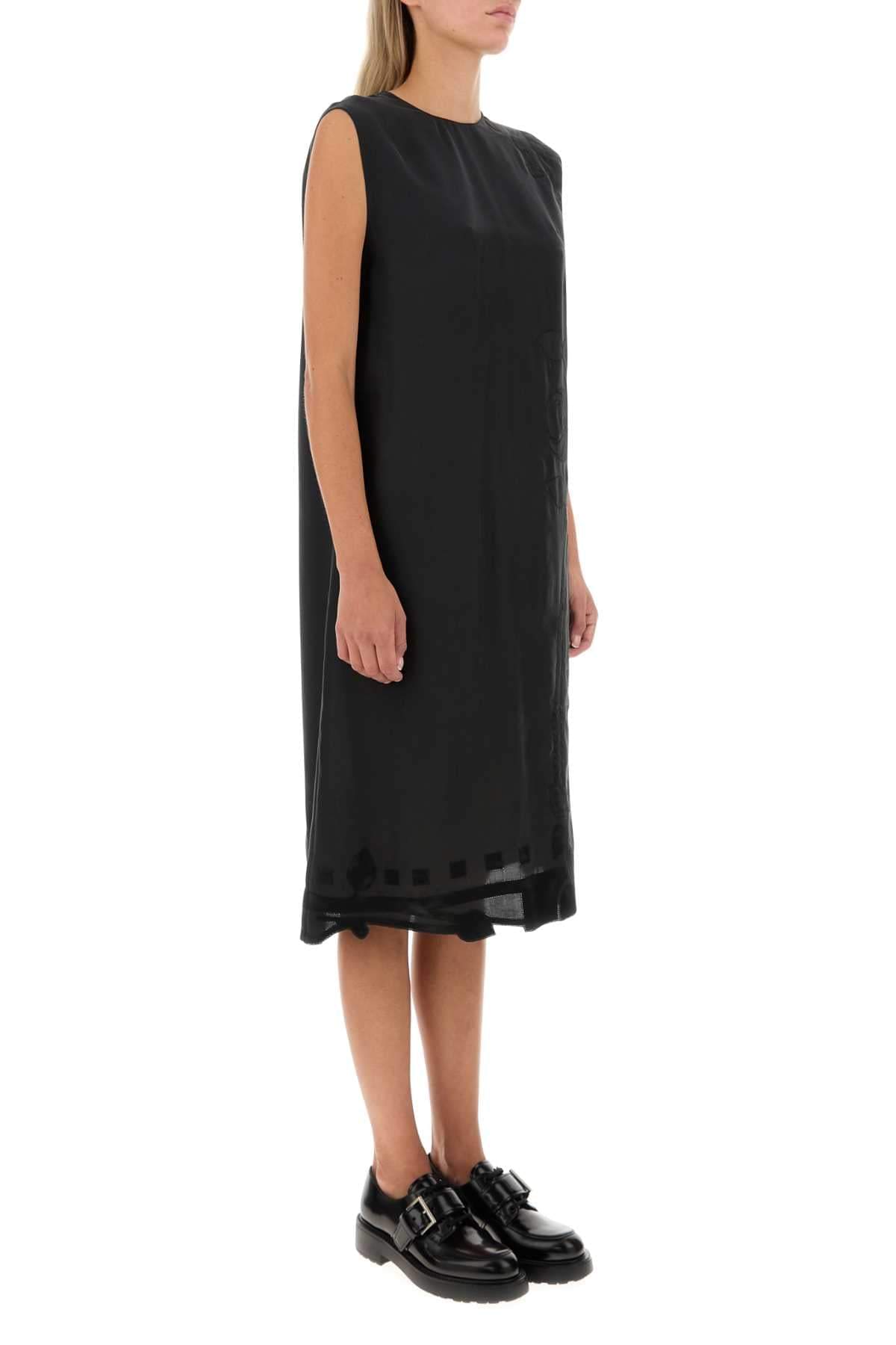 Prada Women Black Silk Dress PRADA