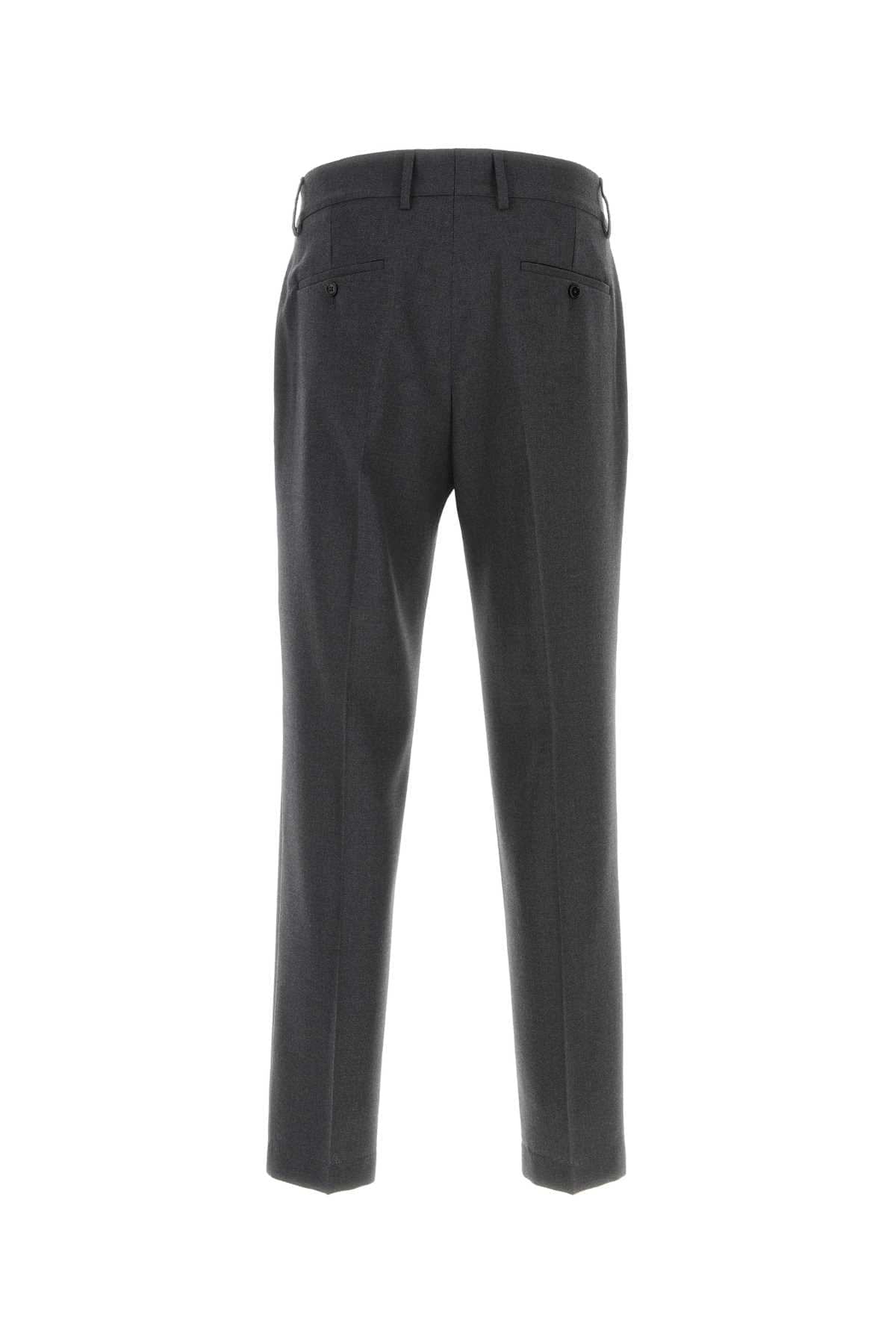 Dolce & Gabbana Men Dark Grey Wool Blend Pant DOLCE & GABBANA