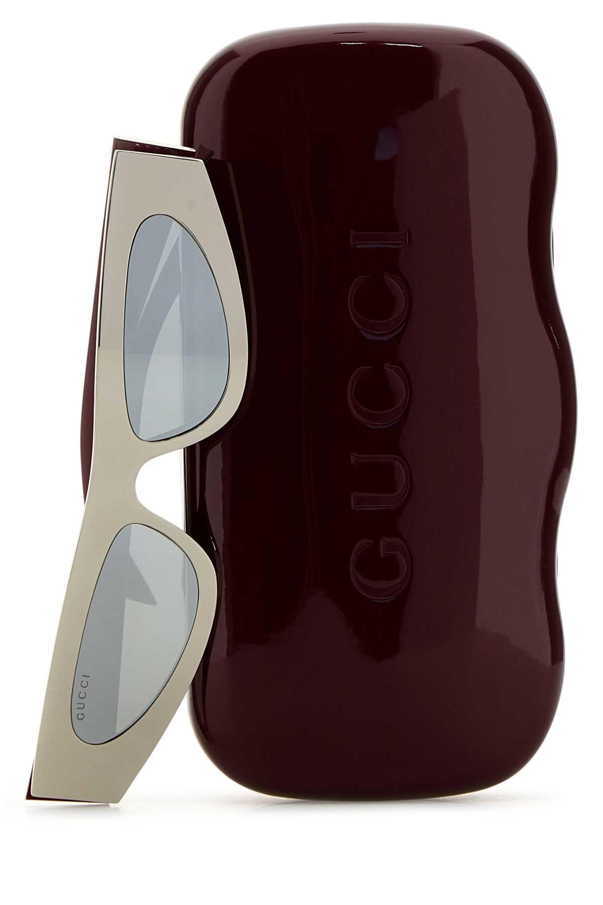 Gucci Women Silver Metal Sunglasses GUCCI