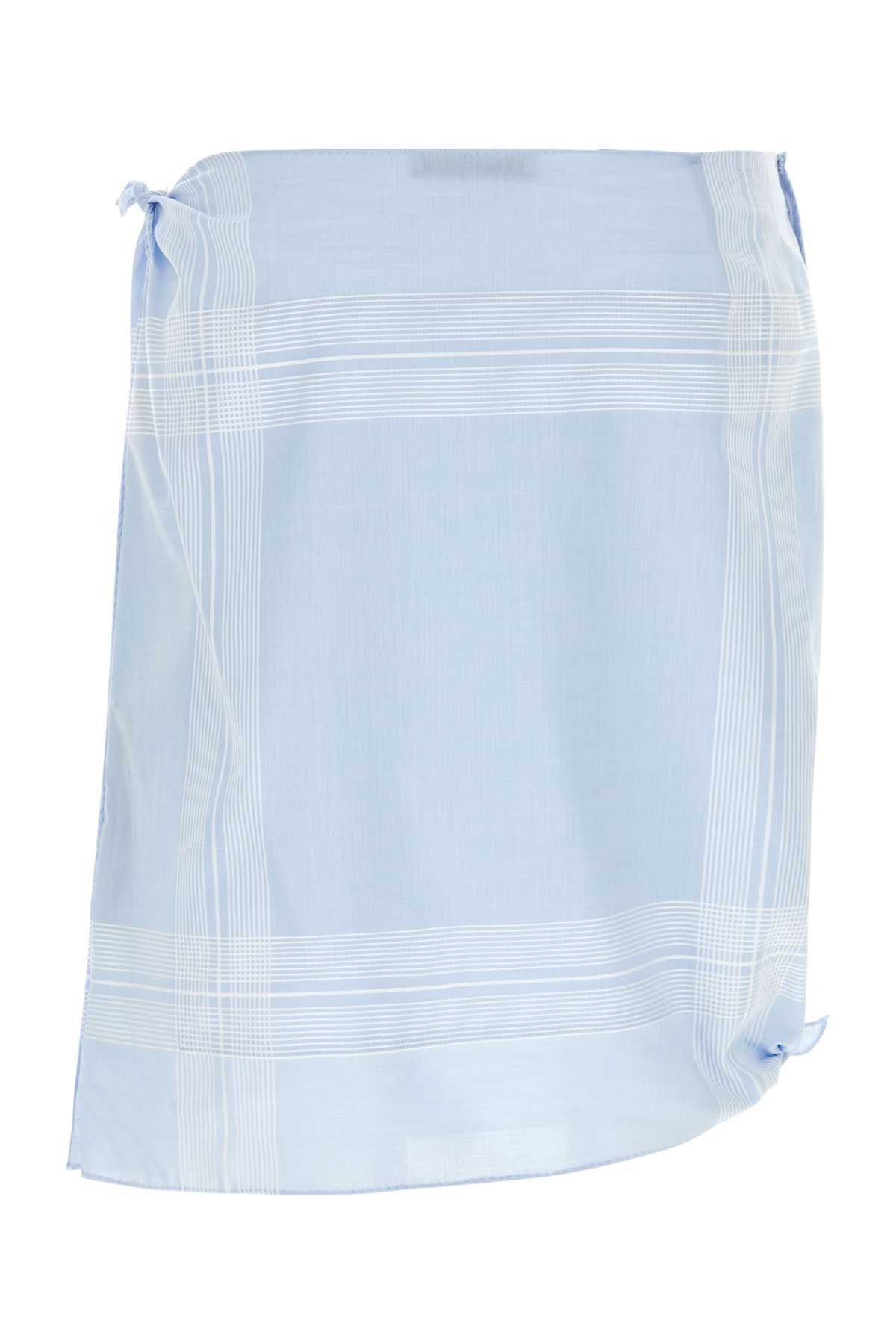 Prada Women Light Blue Cotton Skirt PRADA