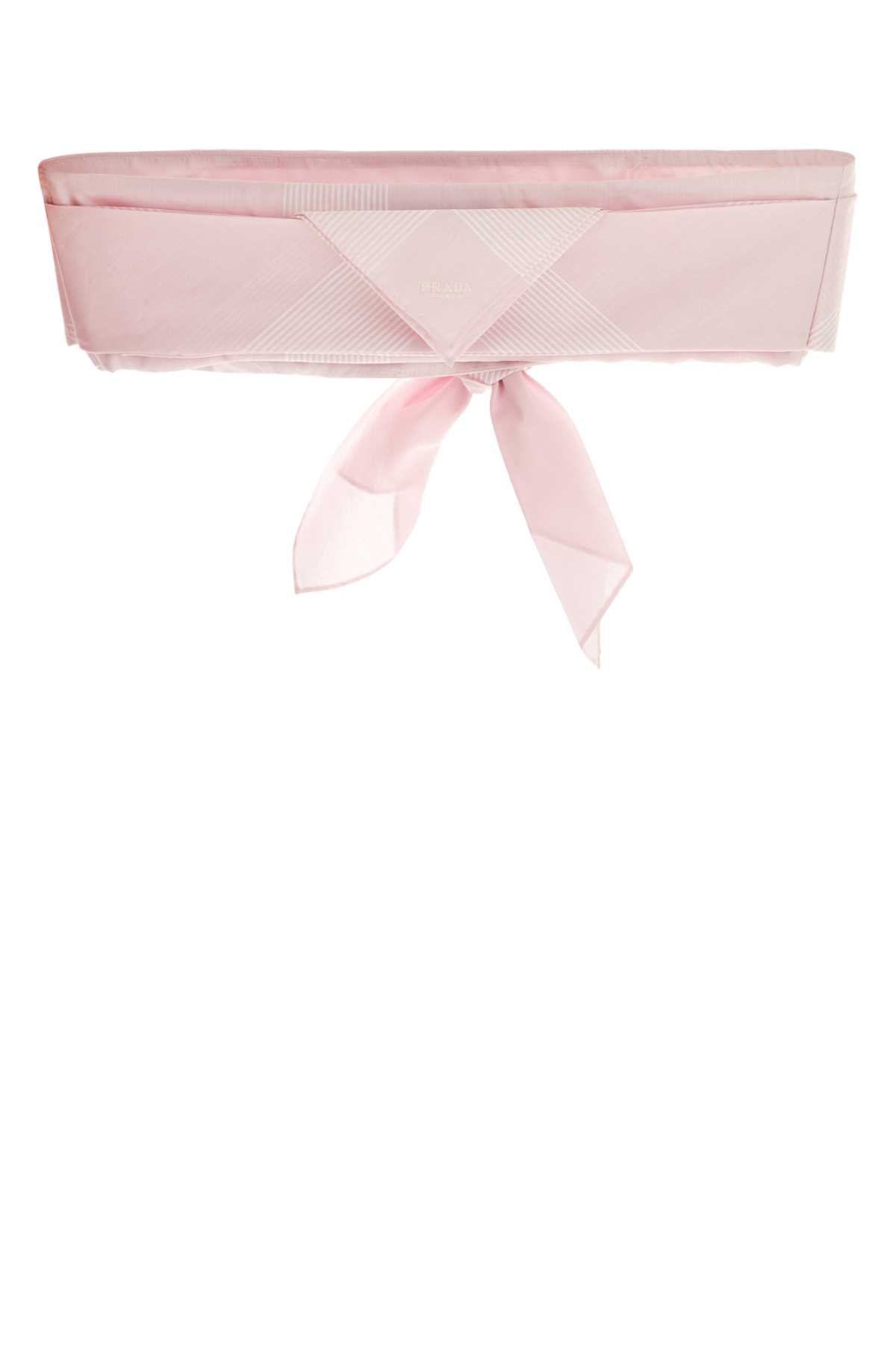 Prada Women Pastel Pink Cotton Crop-Top PRADA
