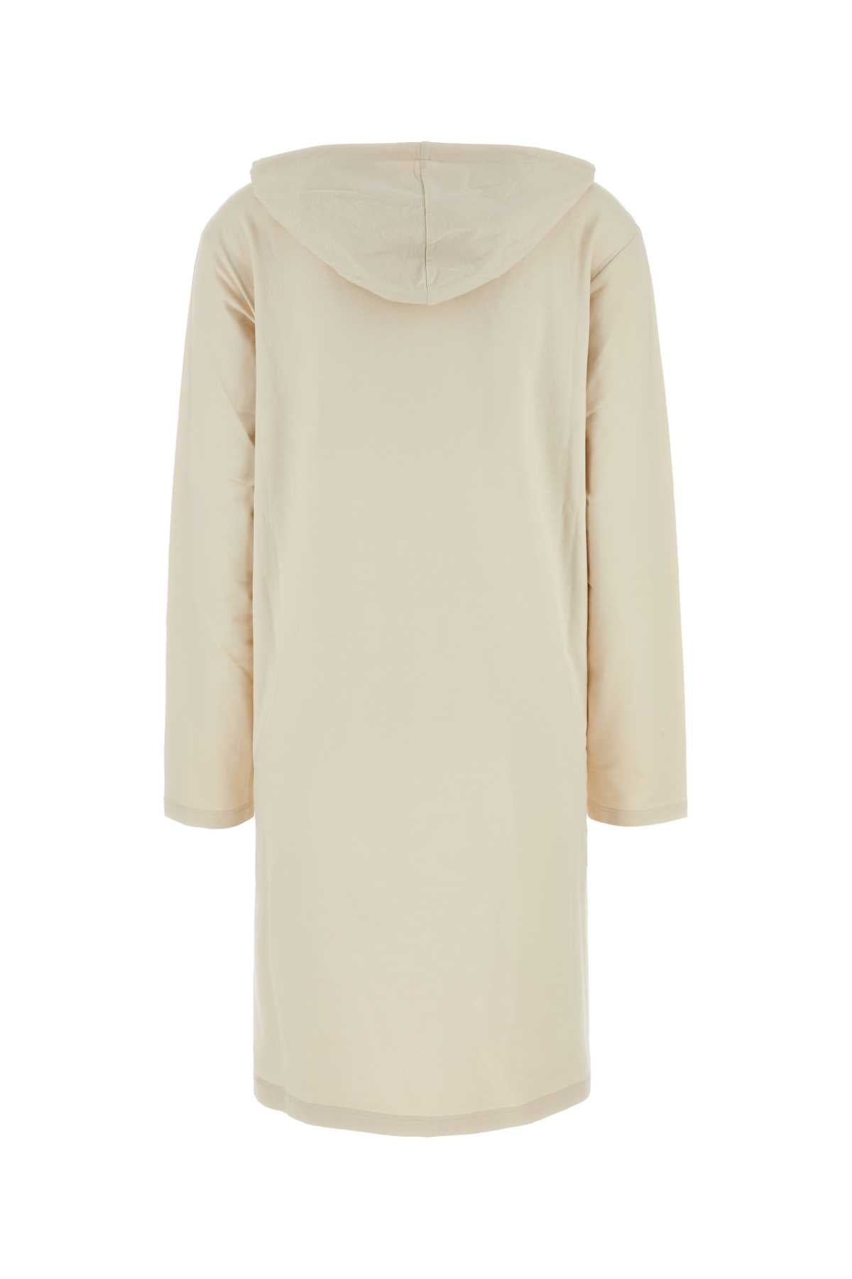 Prada Women Cream Stretch Cotton Sweatshirt Dress PRADA