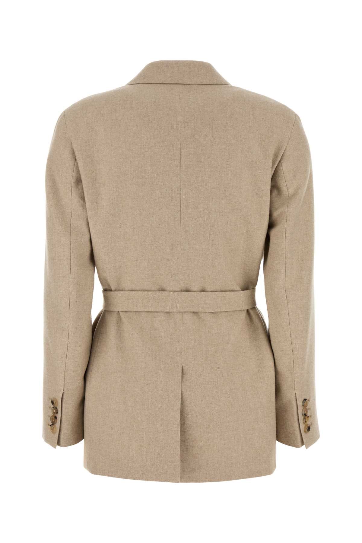 Max Mara Women Cappuccino Wool Blend Randers Blazer MAX MARA