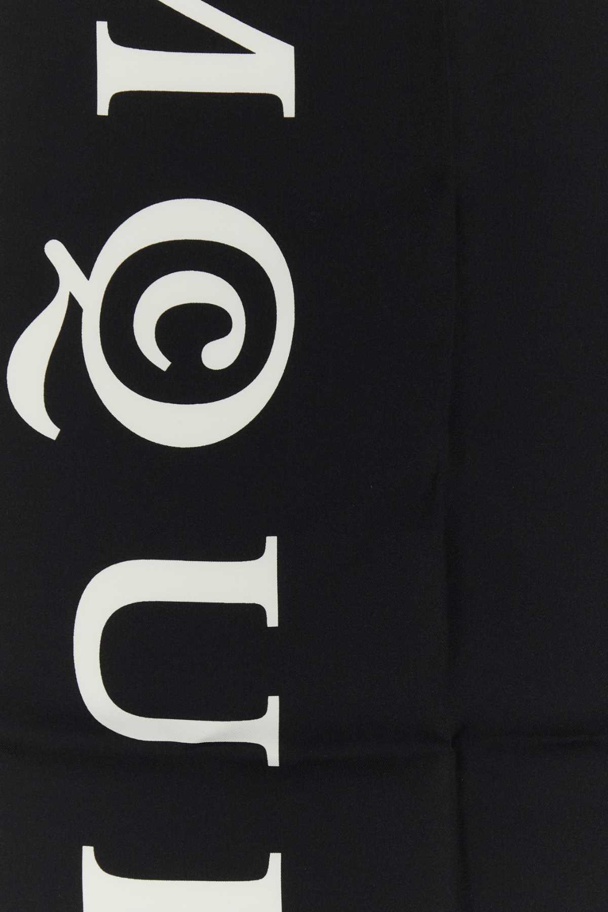 Alexander Mcqueen Women Black Silk Foulard ALEXANDER MCQUEEN