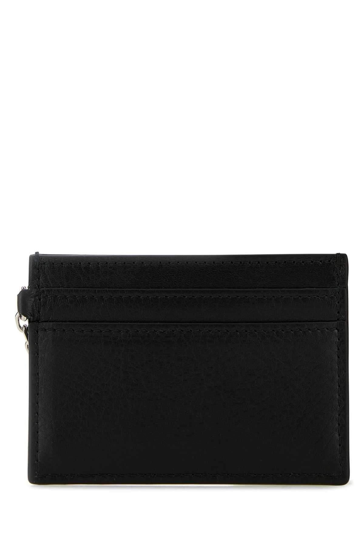 Alexander Mcqueen Women Black Leather Sling Card Holder ALEXANDER MCQUEEN
