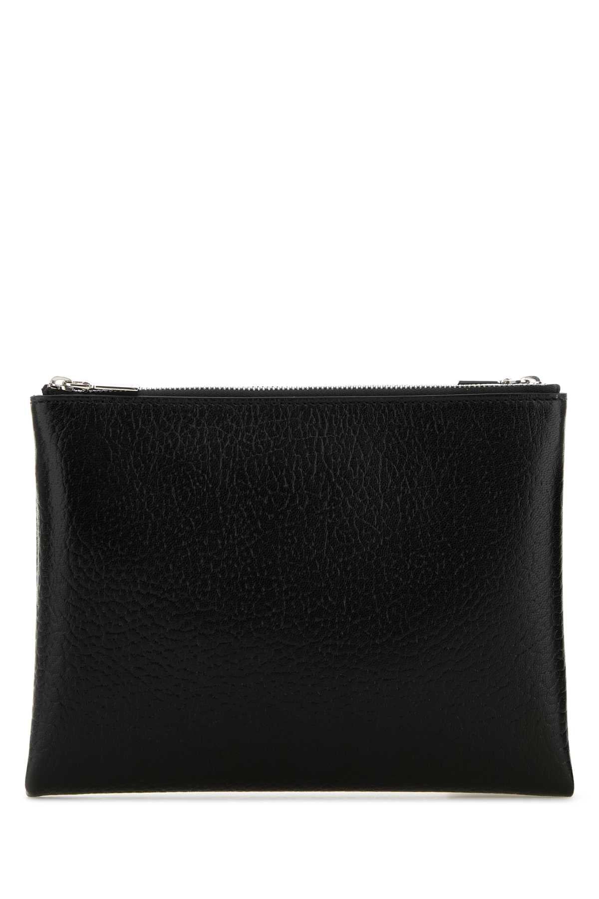Alexander Mcqueen Women Black Leather Pouch ALEXANDER MCQUEEN