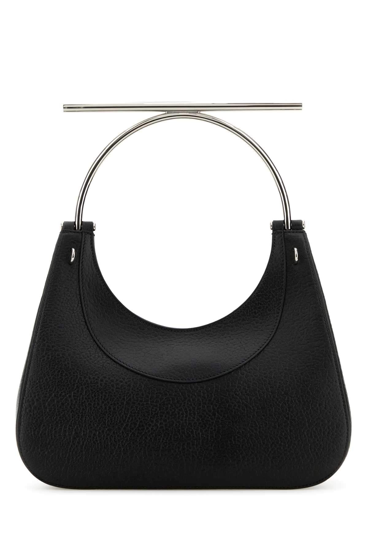 Alexander Mcqueen Women Black Leather Cross-Bar Handbag ALEXANDER MCQUEEN