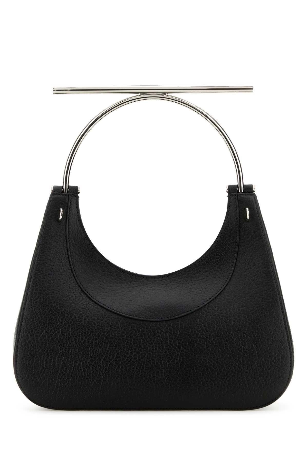 Alexander Mcqueen Women Black Leather Cross-Bar Handbag ALEXANDER MCQUEEN