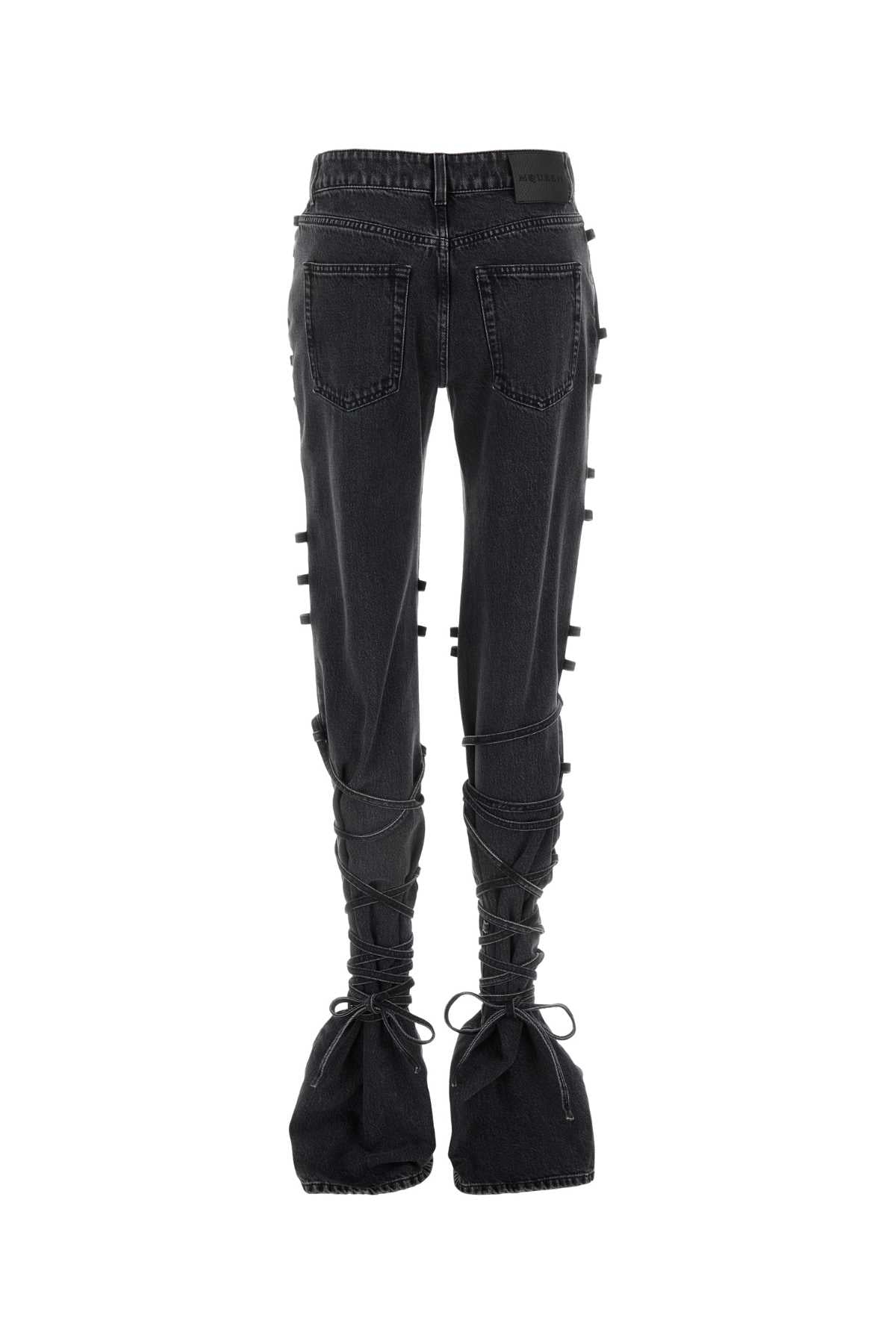 Alexander Mcqueen Women Black Denim Jeans ALEXANDER MCQUEEN