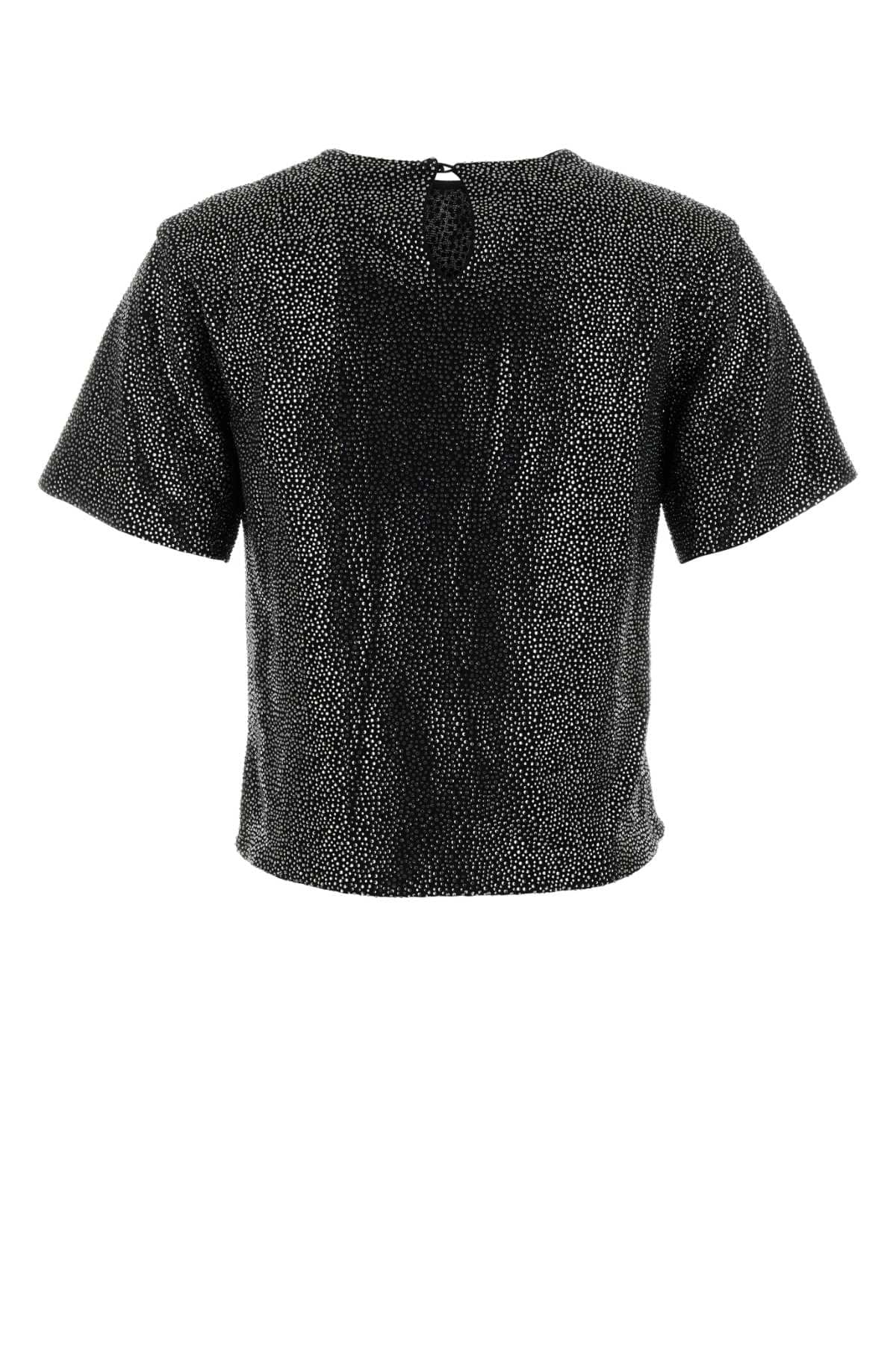 Giuseppe Di Morabito Women Embellished Viscose T-Shirt GIUSEPPE DI MORABITO