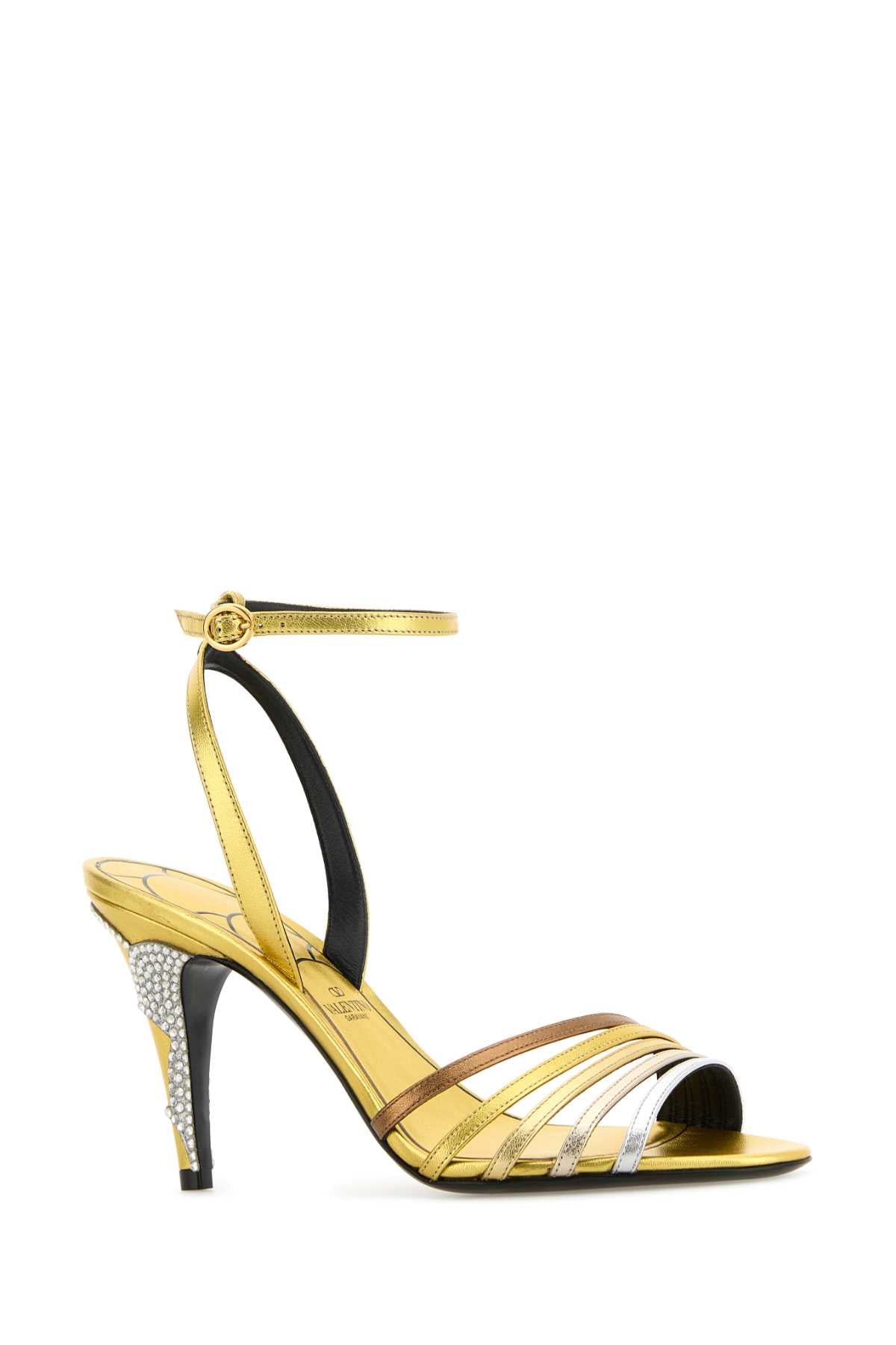 Valentino Garavani Women Multicolor Leather Ladycrush Sandals VALENTINO GARAVANI