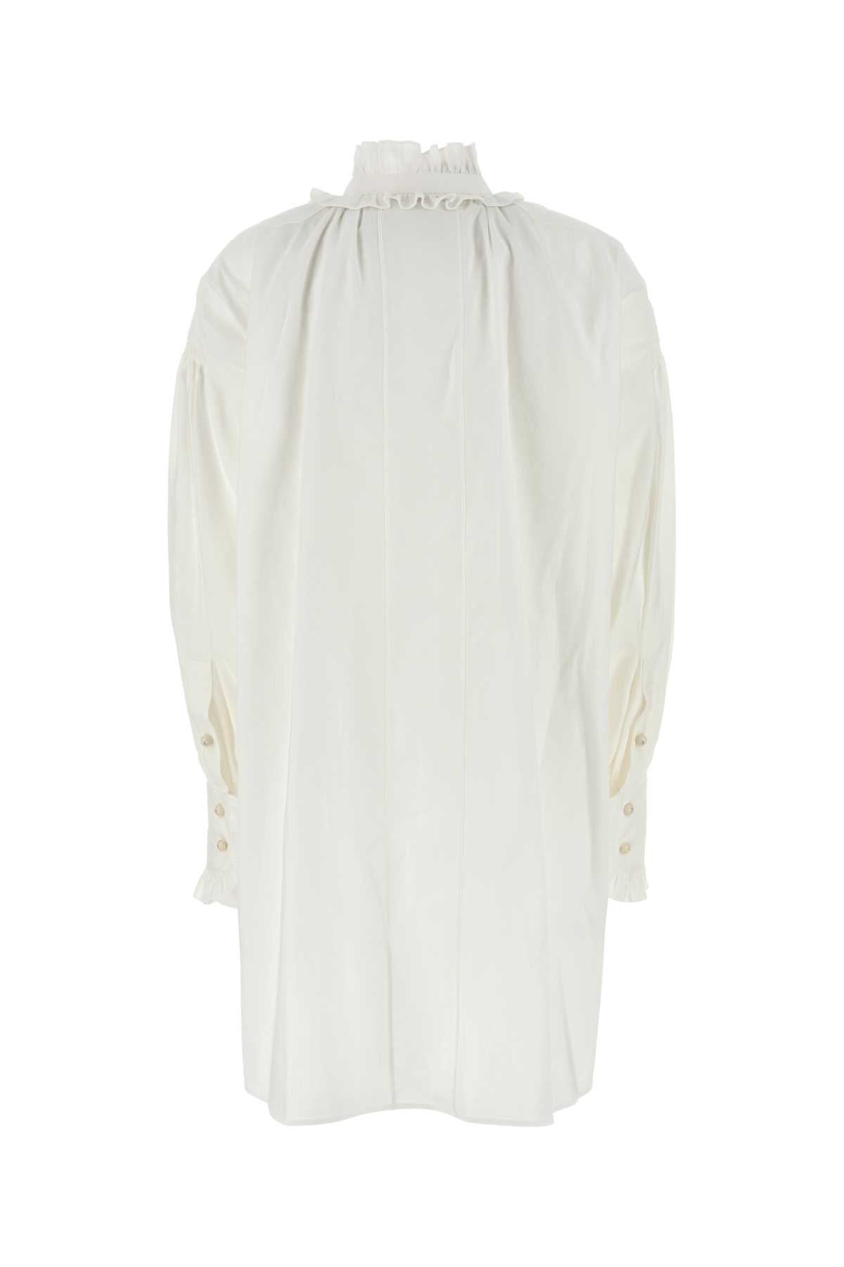 Valentino Garavani Women White Cotton Blend Dress VALENTINO GARAVANI