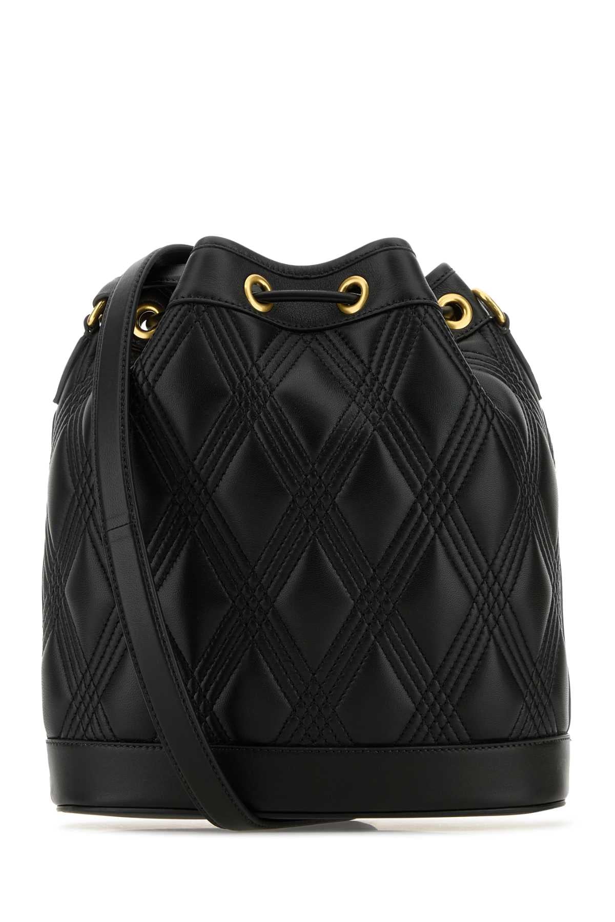 Valentino Garavani Women Black Nappa Leather Quiltie Bucket Bag VALENTINO GARAVANI