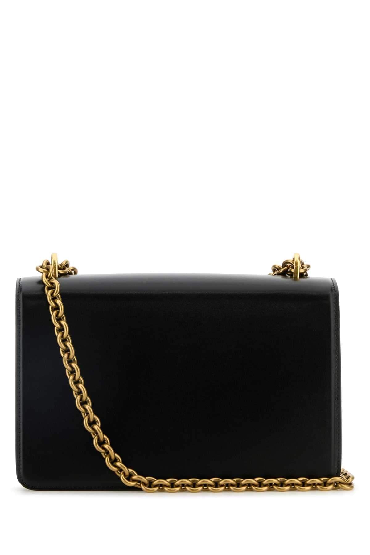 Valentino Garavani Women Black Leather Vain Shoulder Bag VALENTINO GARAVANI