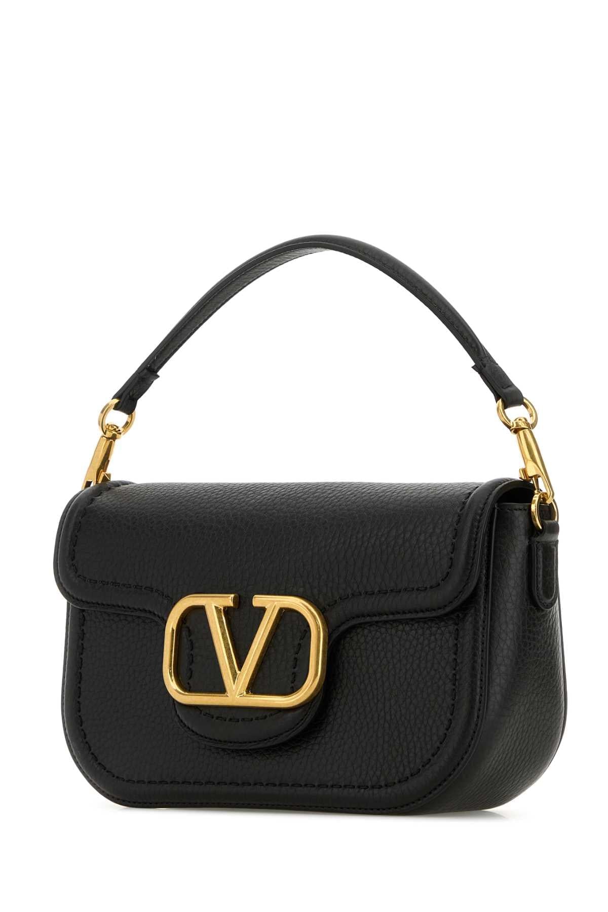 Valentino Garavani Women Black Leather Alltime Shoulder Bag VALENTINO GARAVANI