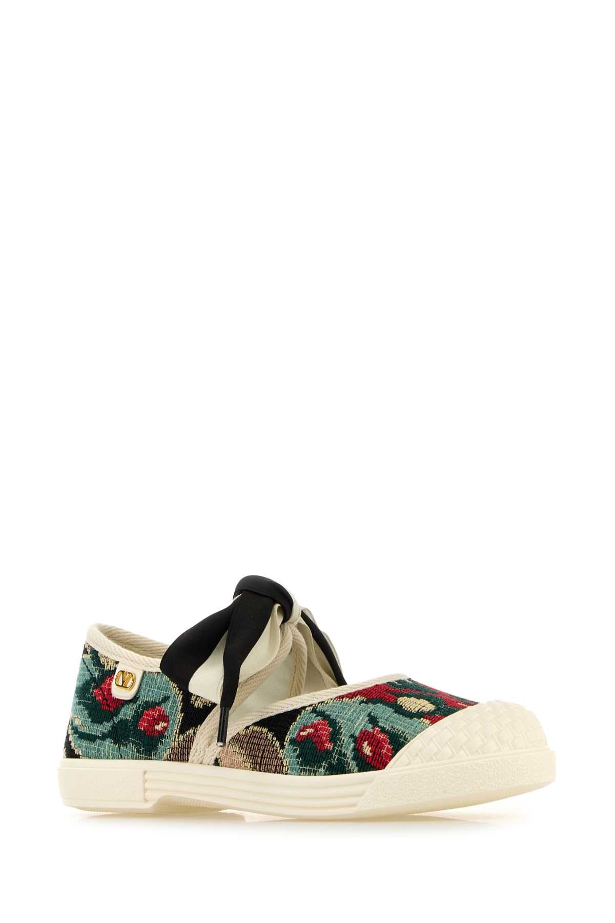 Valentino Garavani Women Embroidered Canvas Bay By Bay Slip Ons VALENTINO GARAVANI
