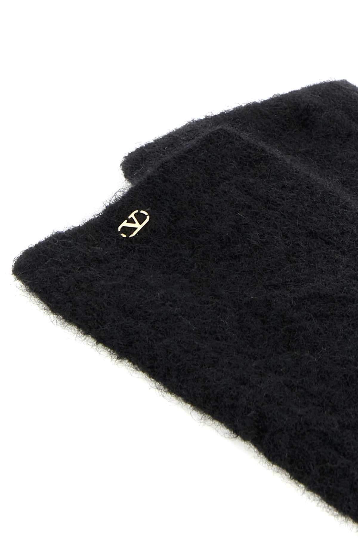 Valentino Garavani Women Black Stretch Mohair Blend Socks VALENTINO GARAVANI