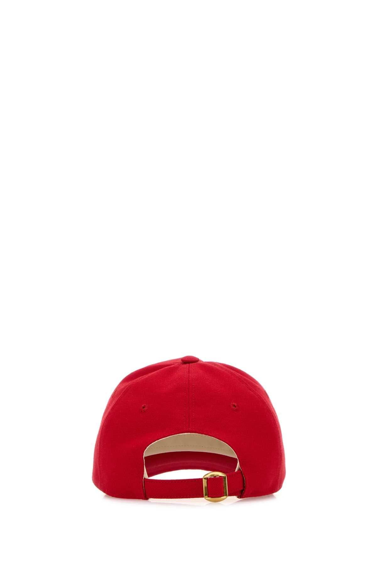 Valentino Garavani Women Red Cotton Baseball Cap VALENTINO GARAVANI