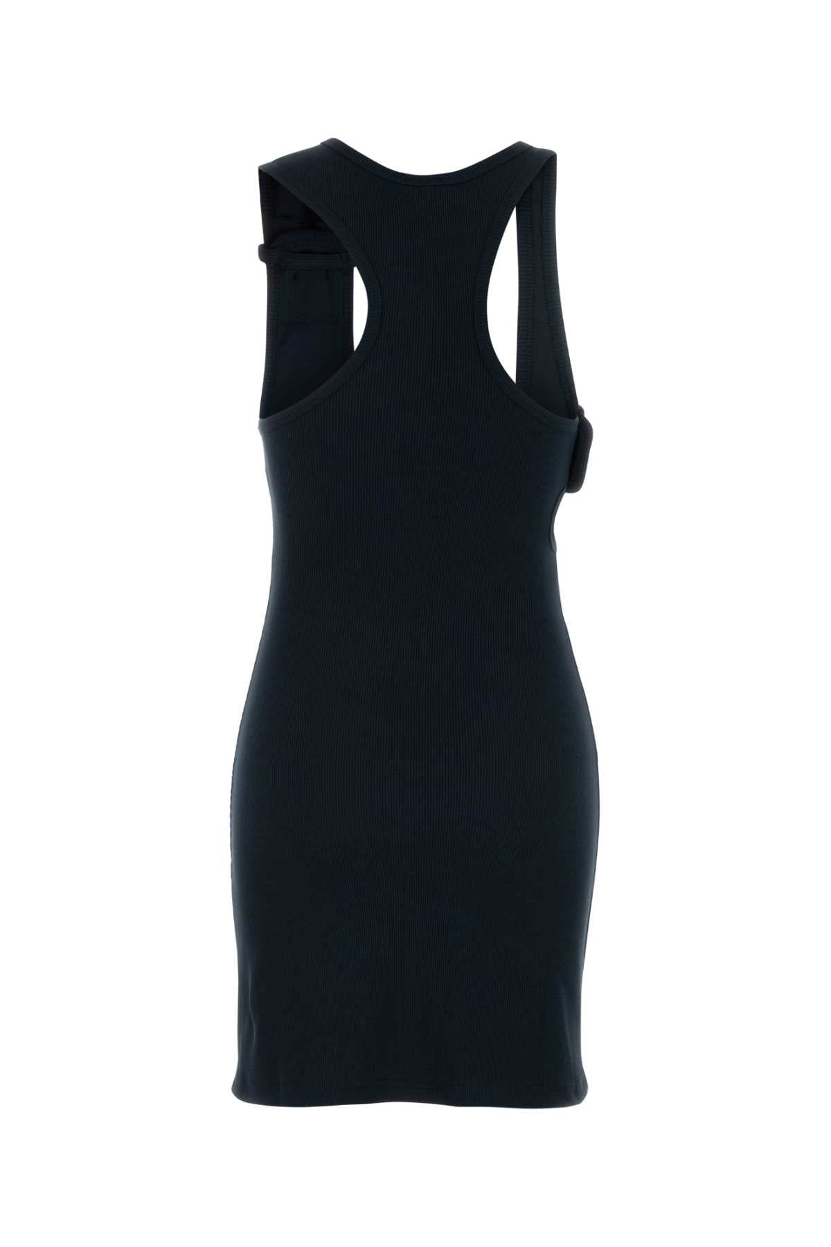 Courreges Women Black Cotton Mini Dress COURREGES