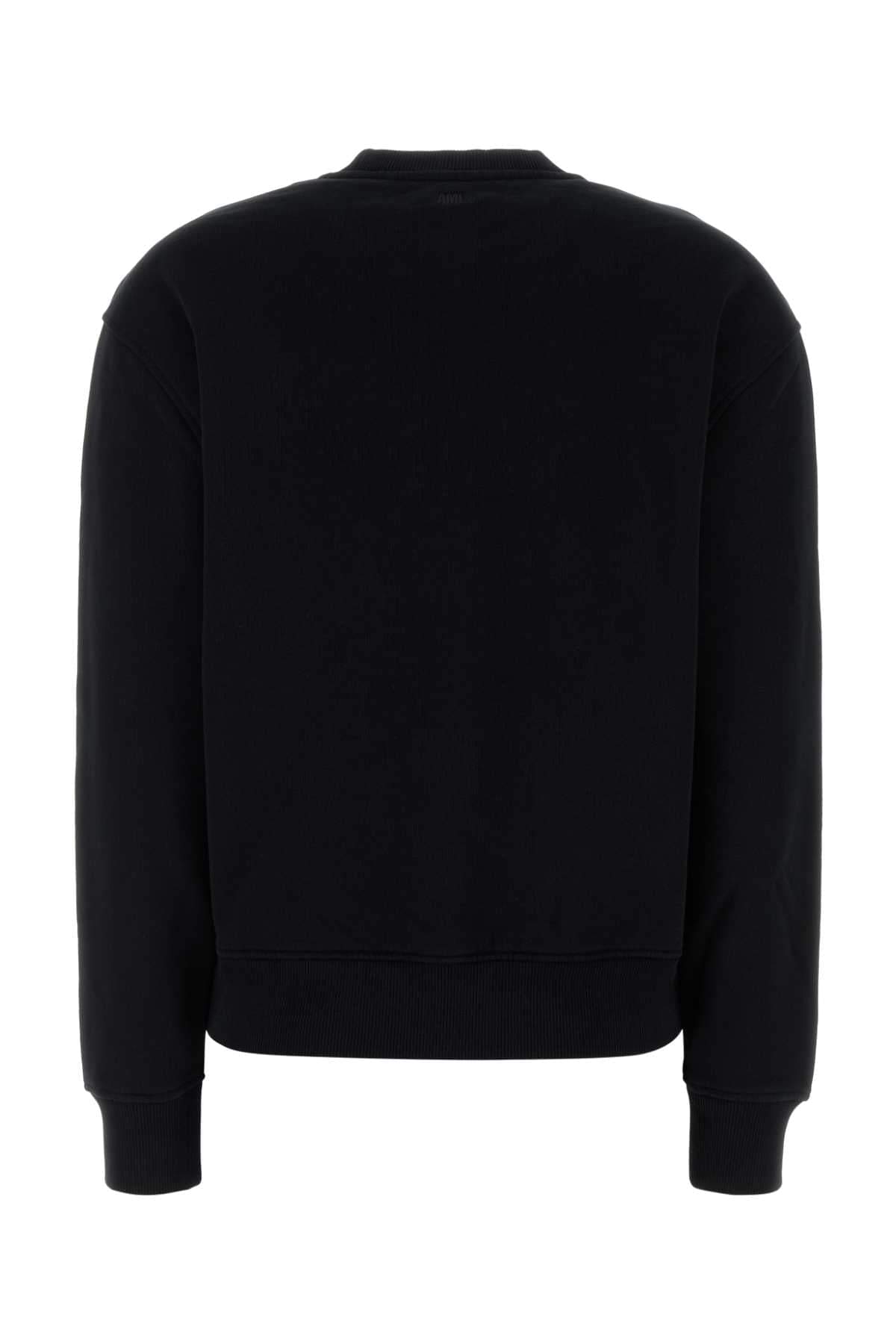 Ami Women Black Stretch Cotton Sweatshirt AMI PARIS