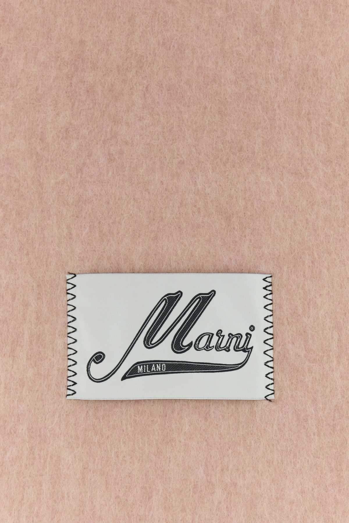 Marni Men Pink Alpaca Blend Scarf MARNI