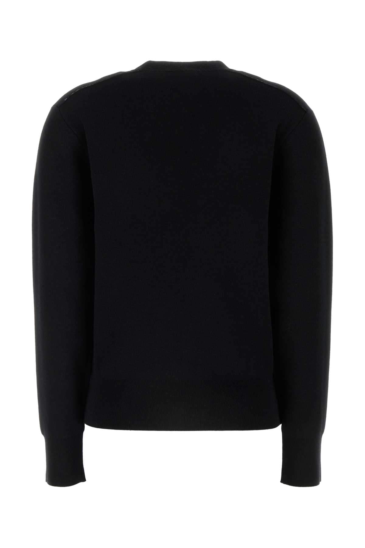 Burberry Women Black Stretch Wool Blend Sweater BURBERRY
