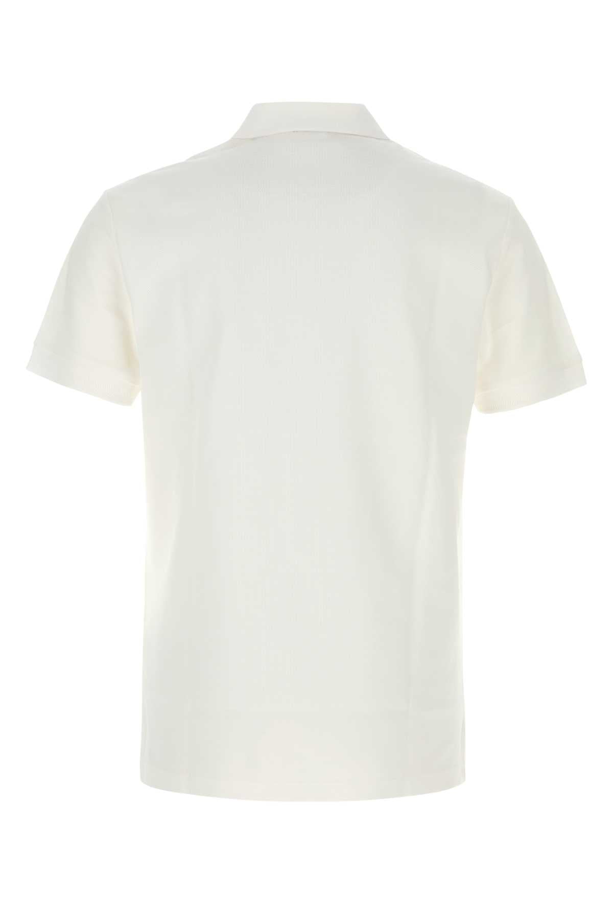 Burberry Men White Piquet Polo Shirt BURBERRY