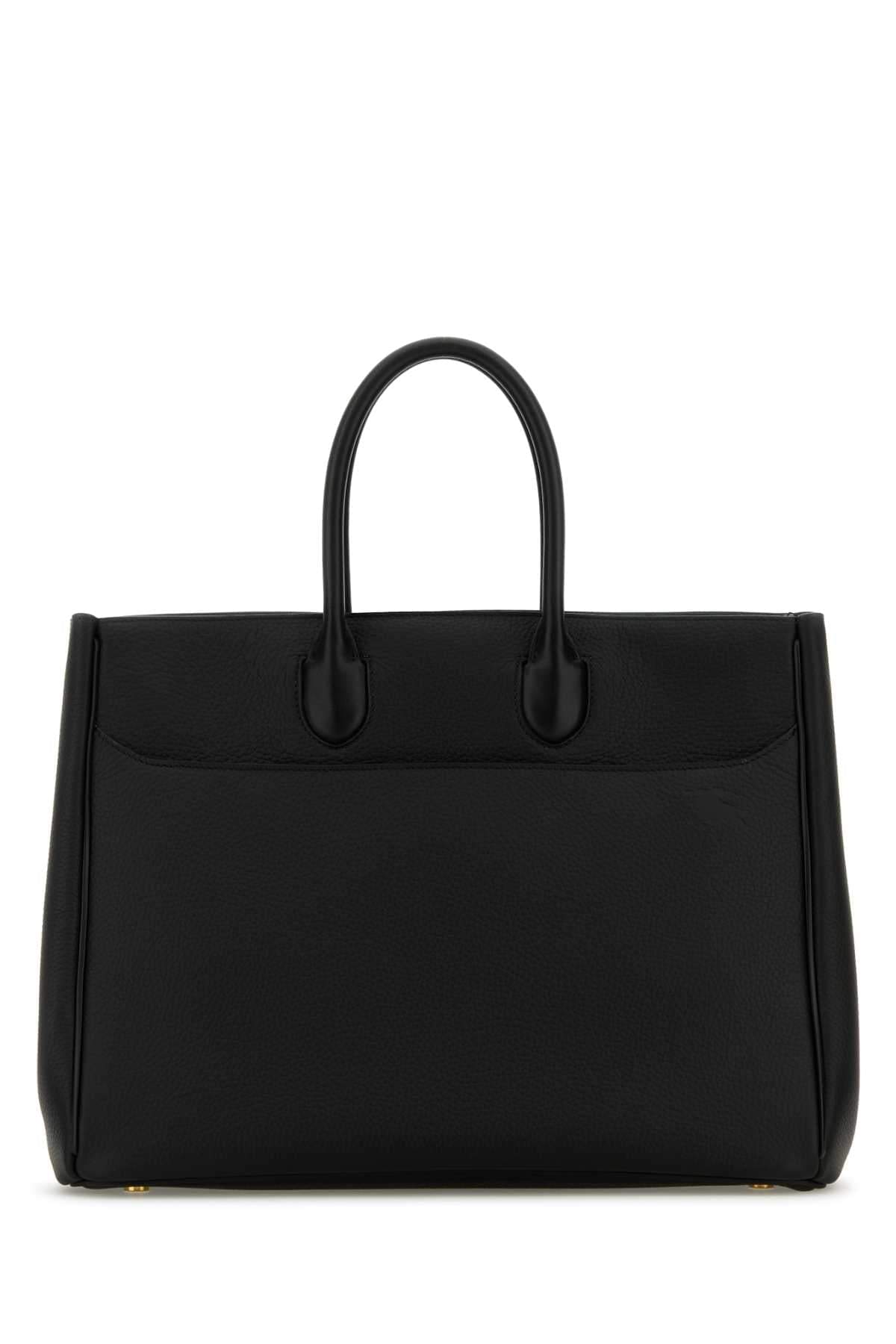 Burberry Women Black Leather Medium Rocking Horse Handbag BURBERRY