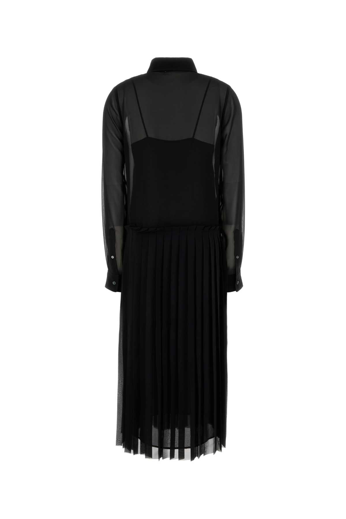 Ami Women Black Polyester Shirt Dress AMI PARIS