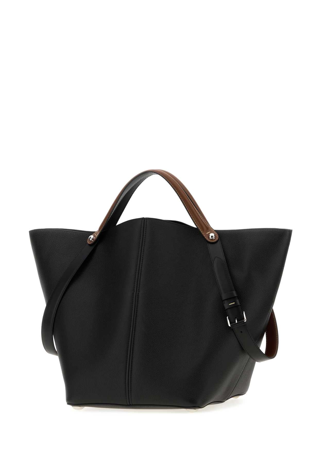 Maison Margiela Women Black Leather Dress-Age Shopping Bag MAISON MARGIELA