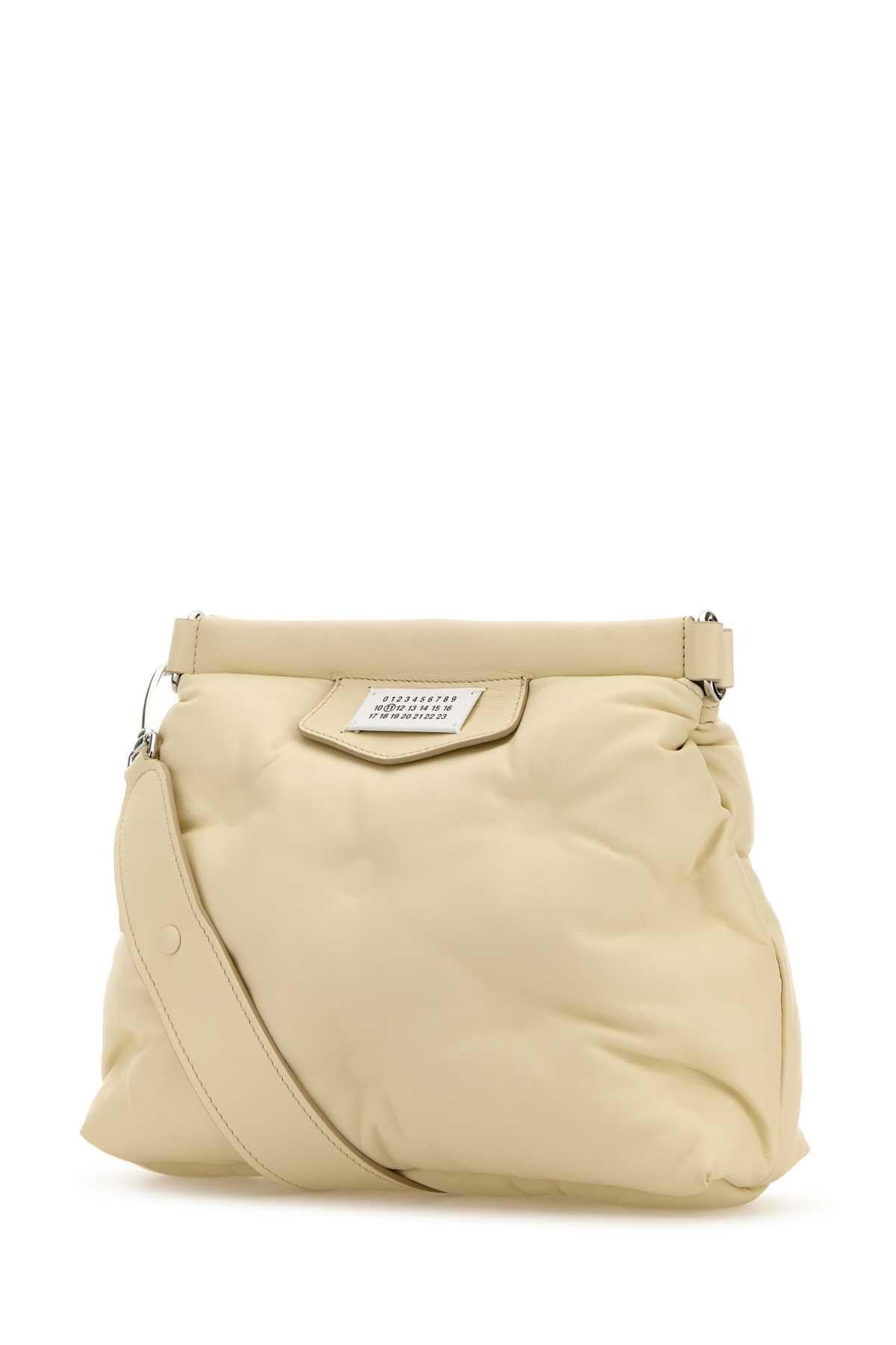 Maison Margiela Women Ivory Nappa Leather Small Glam Slam Classique Crossbody Bag MAISON MARGIELA