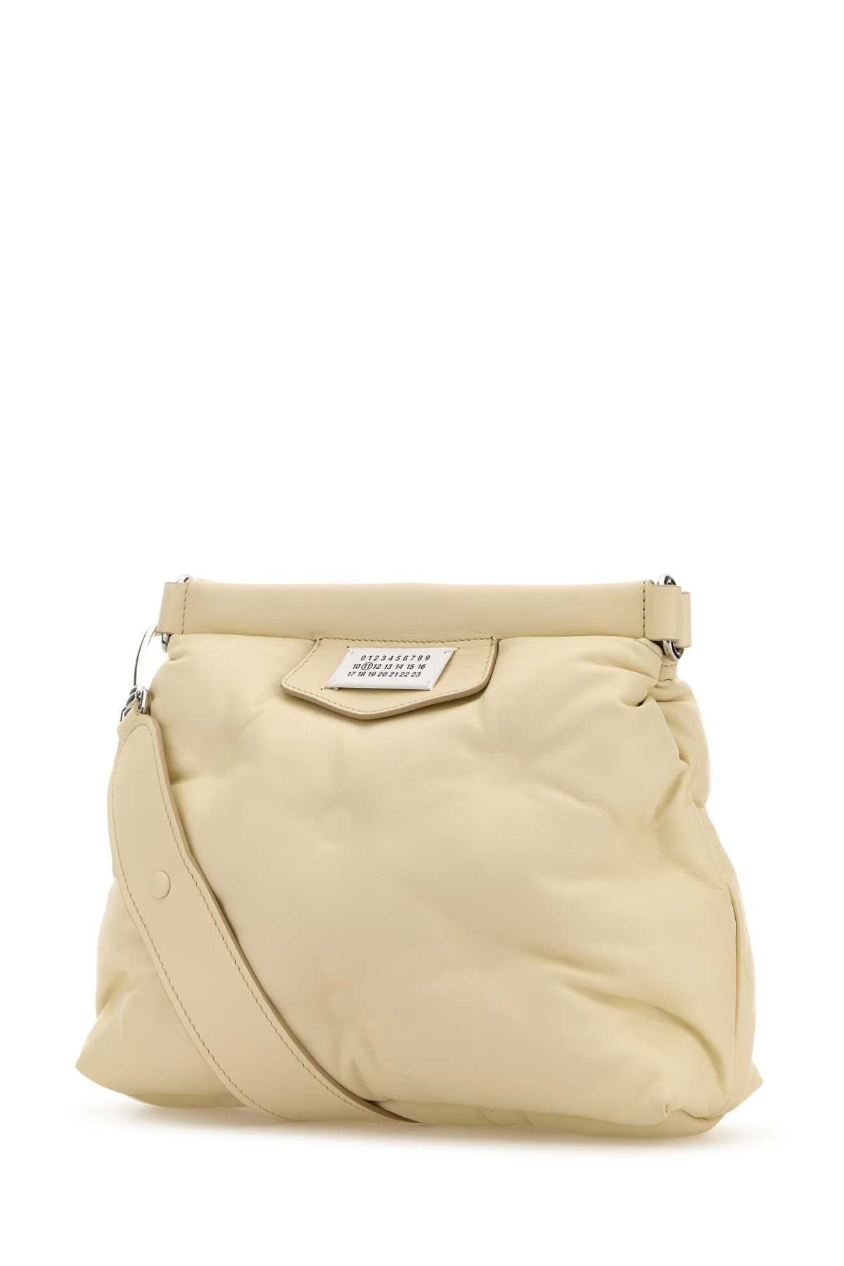 Maison Margiela Women Ivory Nappa Leather Small Glam Slam Classique Crossbody Bag MAISON MARGIELA