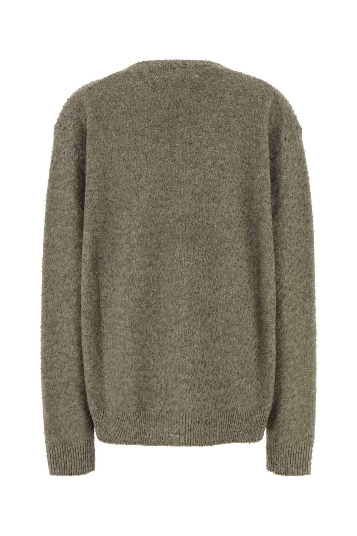Maison Margiela Women Sage Green Wool Blend Sweater MAISON MARGIELA