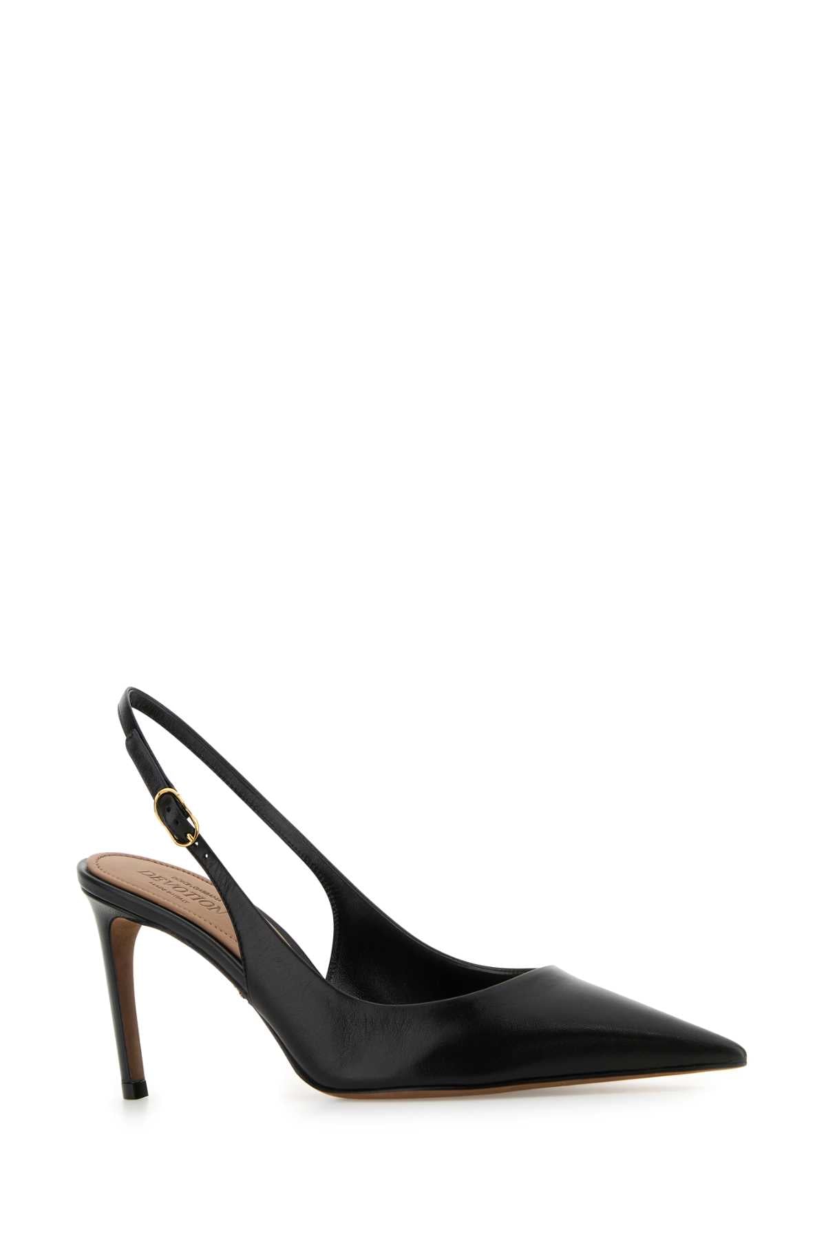 Dolce & Gabbana Women Black Leather Devotion 75 Pumps DOLCE & GABBANA