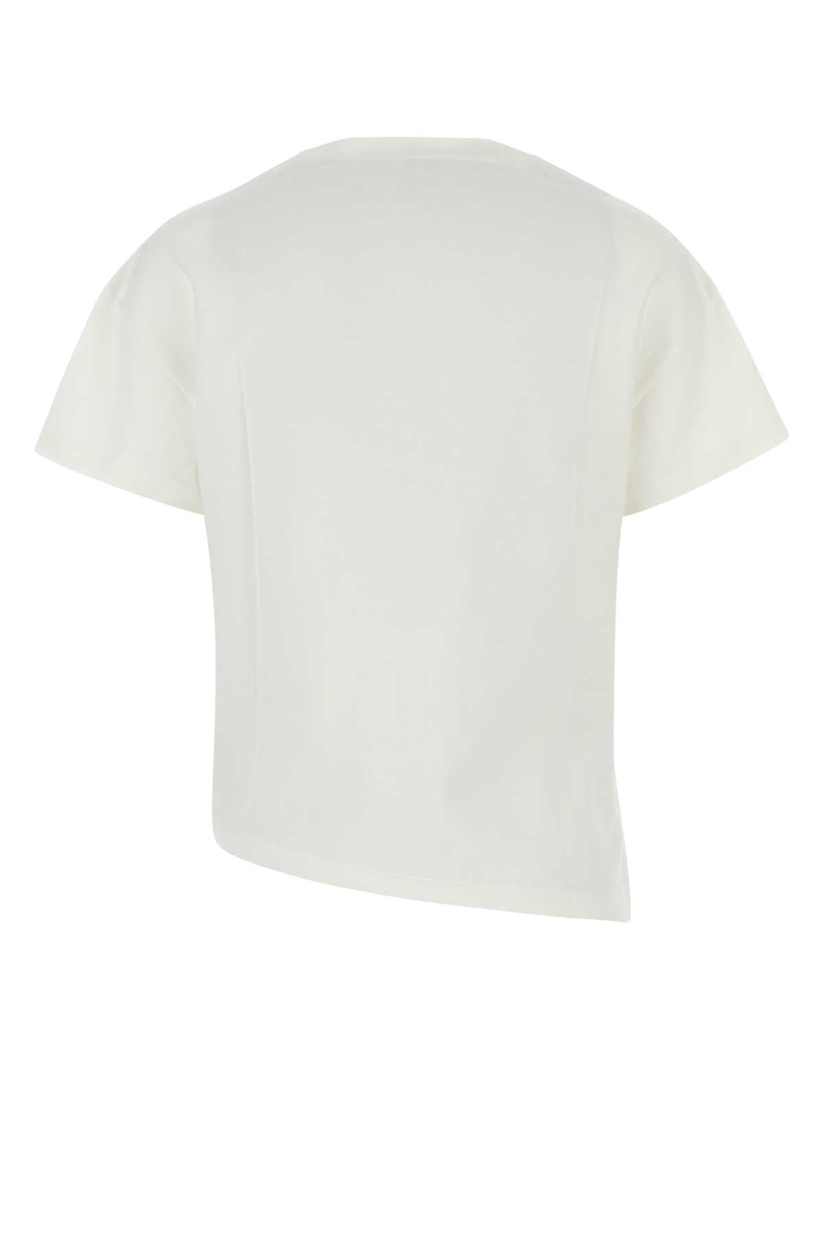 Loewe Women White Cotton Blend T-Shirt LOEWE
