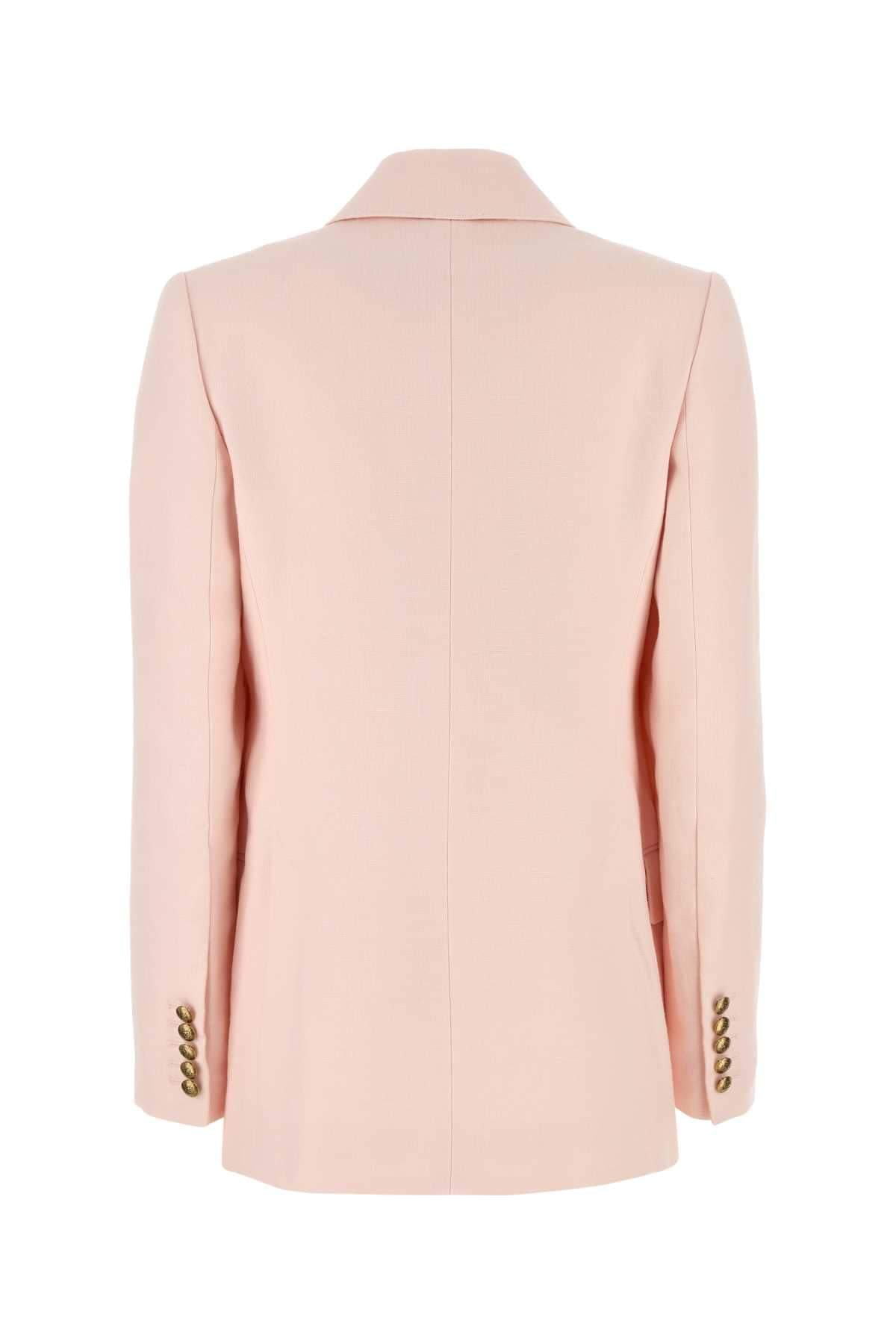 Zimmermann Women Pastel Pink Linen Crush Blazer ZIMMERMANN