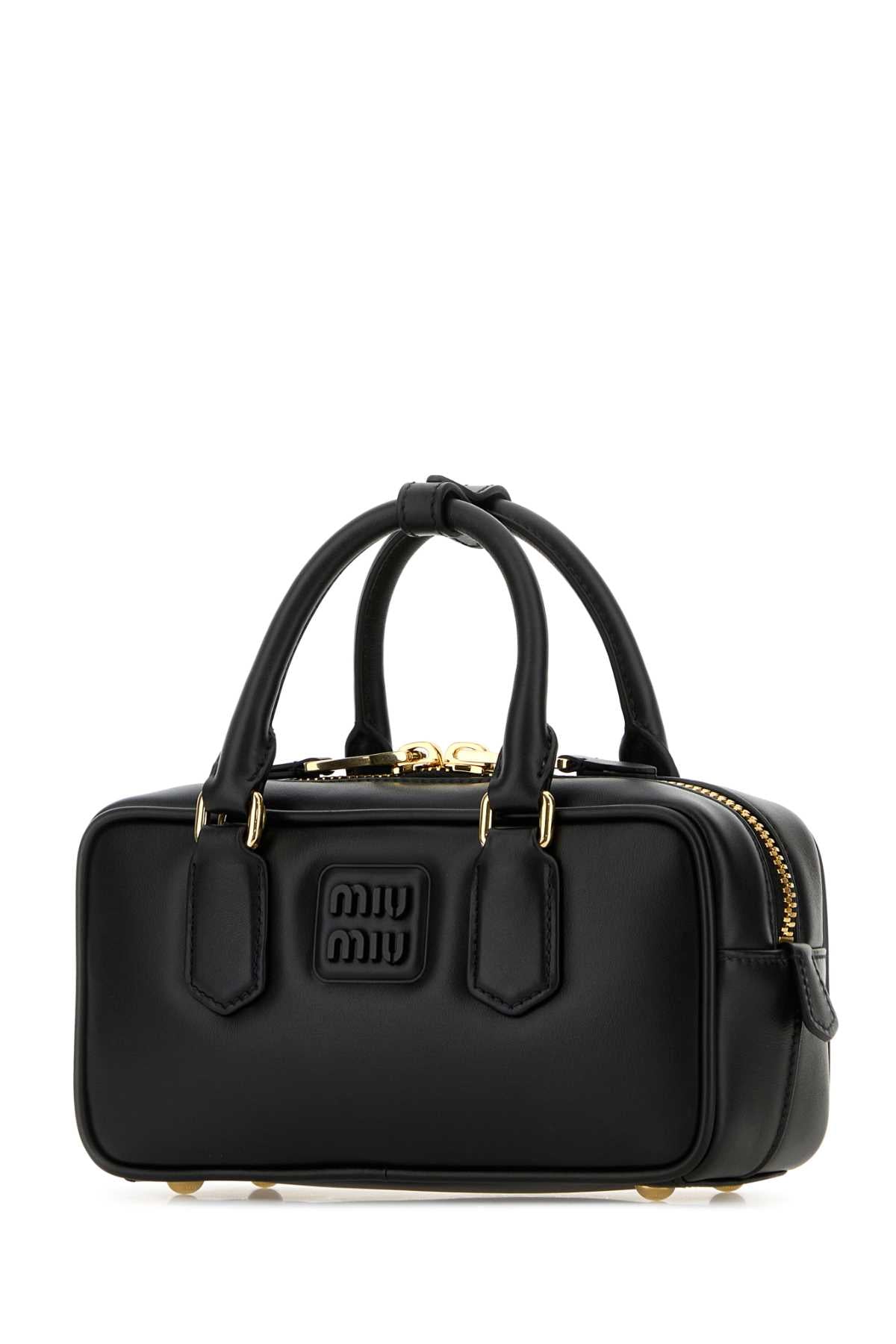 Miu Miu Women Black Leather Arcadie Handbag MIU MIU