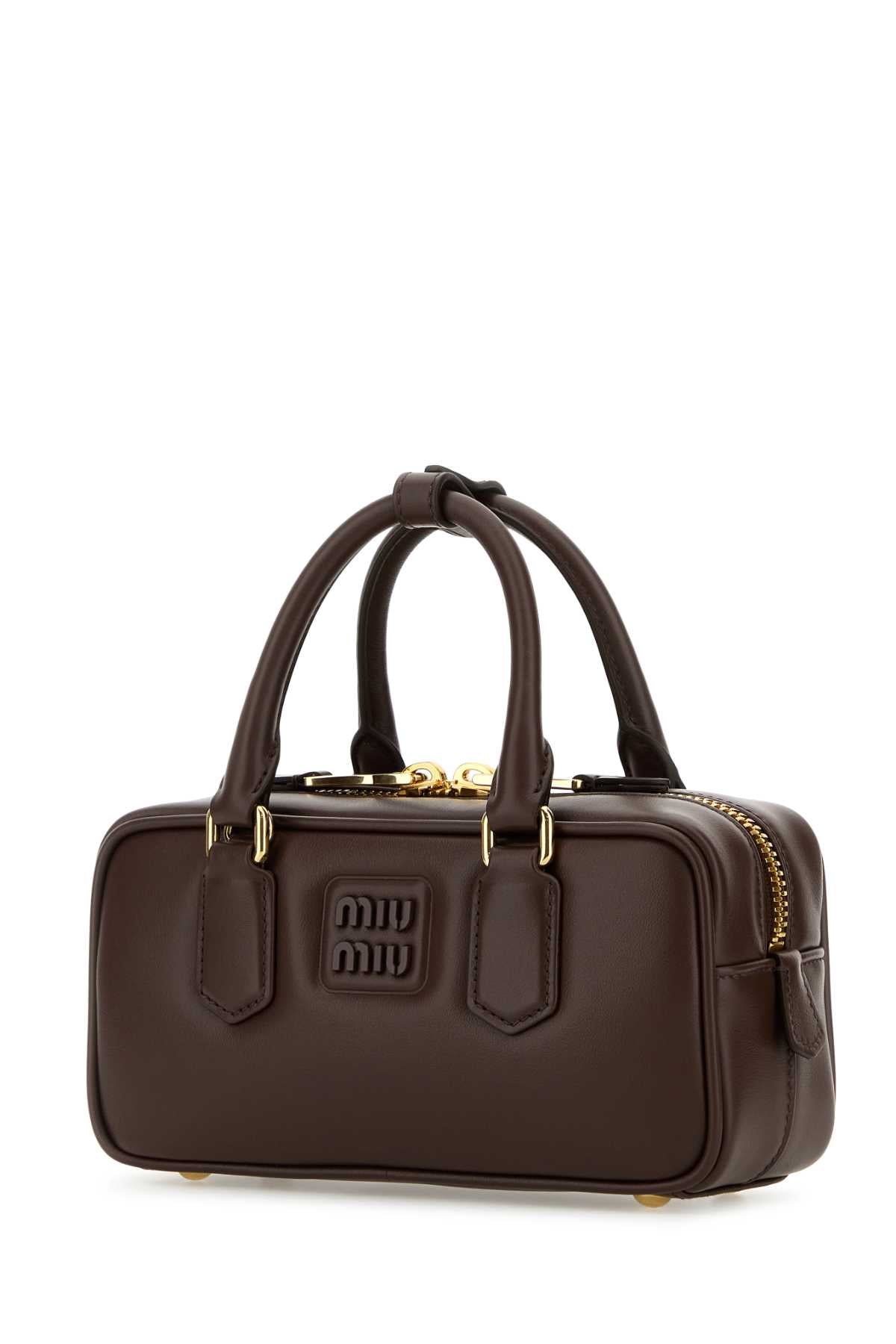 Miu Miu Women Brown Leather Arcadie Handbag MIU MIU